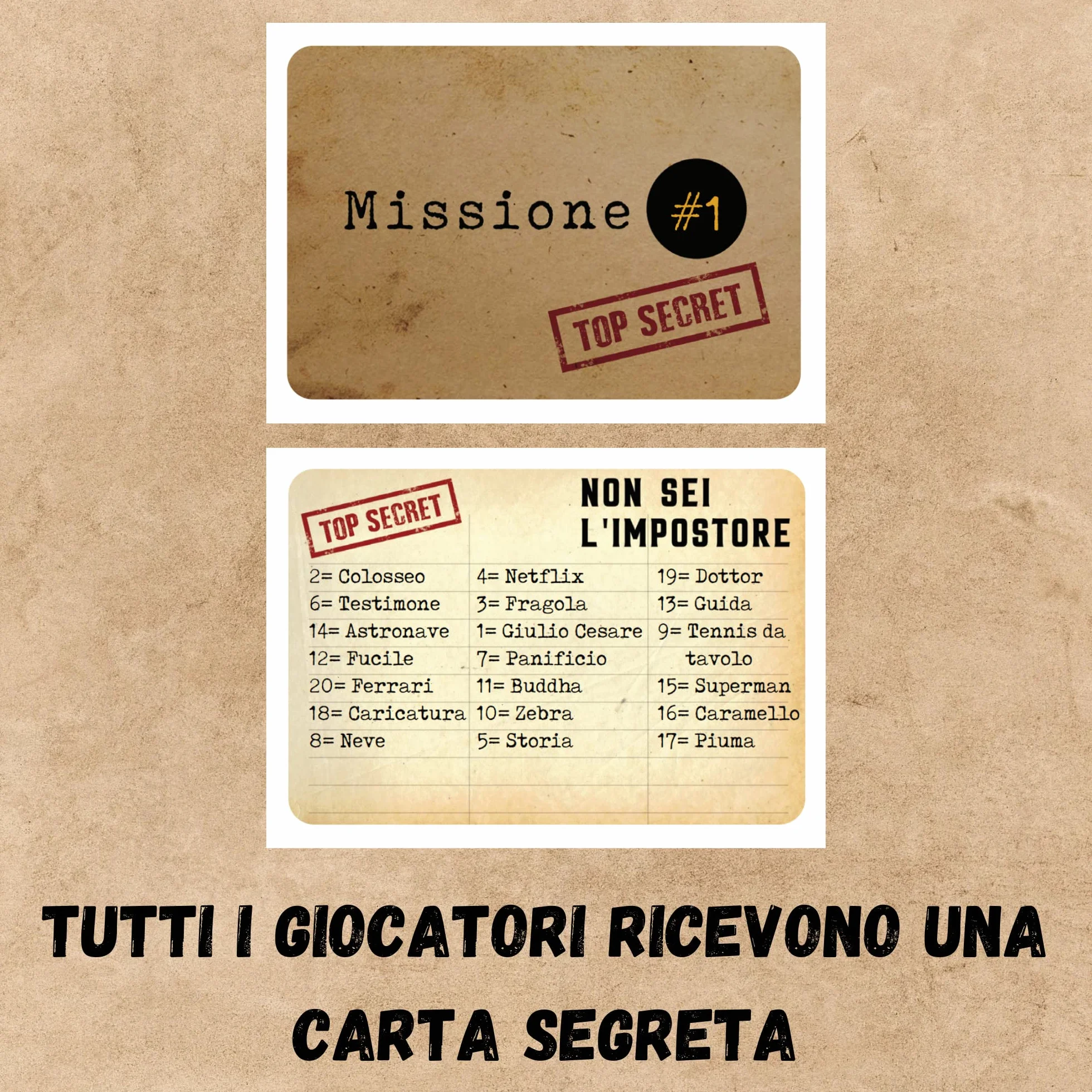 L'Impostore Gioco di Bluff e Parole 110 Carte 4-6 Giocatori 15 Min Gioco da Tavolo per Adulti e Ragazzi 10+