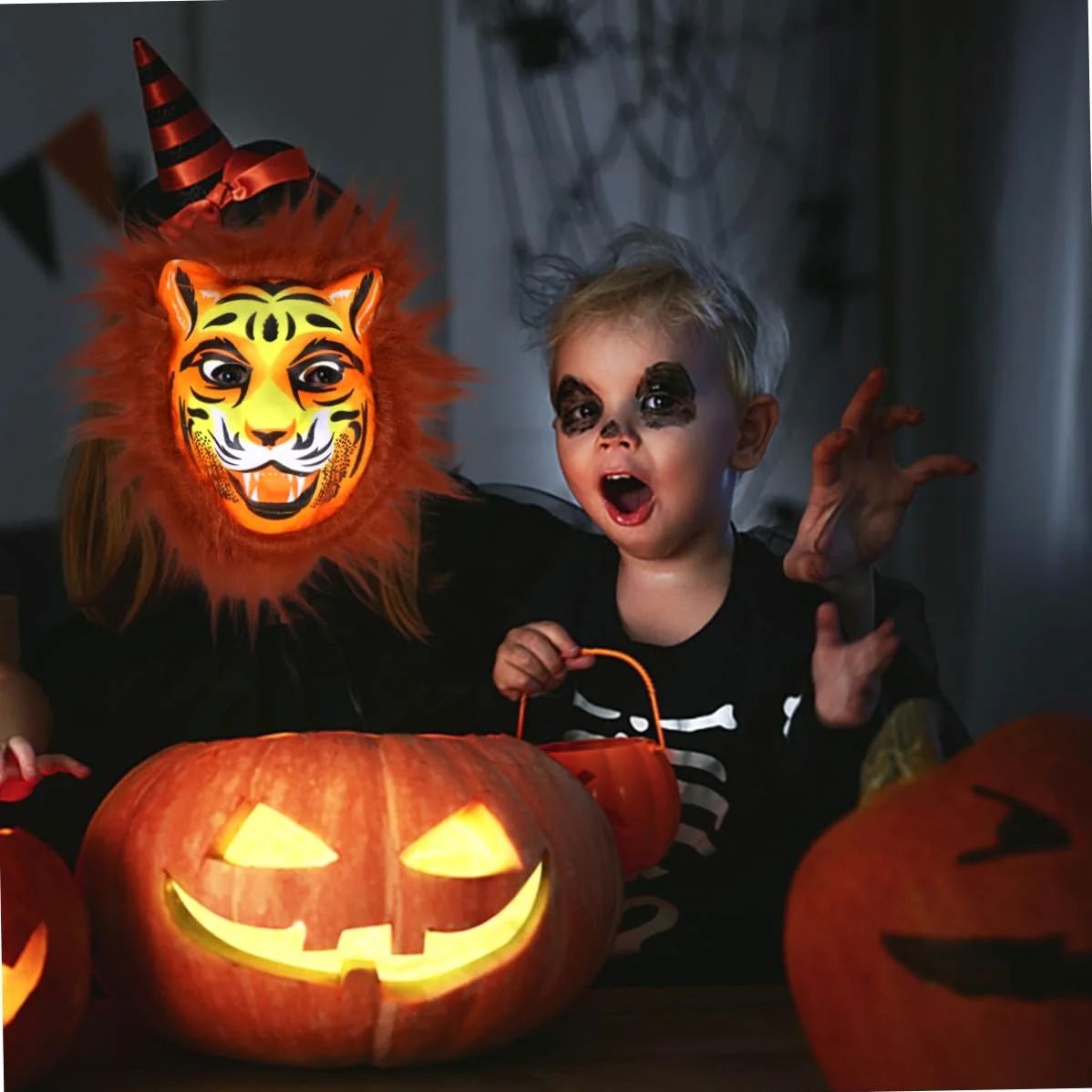 ibasenice 12pezzi Maschere Tiger Plush Per Adulti e Ragazzo Ragazza Accessori Per Costume Unisex Per Halloween e Feste Stile Casual
