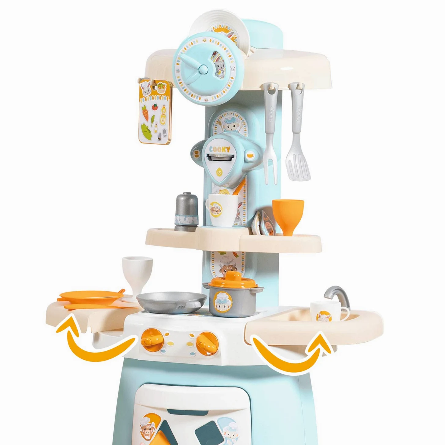 Smoby - Cucina per Bambini Ptitoo con Forme a Incastro e Suono, 22 Accessori, Ottimo per la Prima età, per Bambini a Partire da 18 Mesi