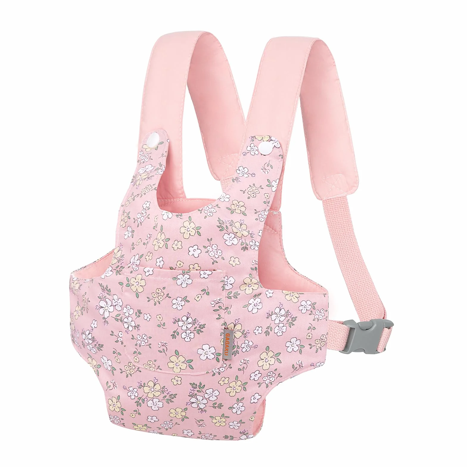 GAGAKU Marsupio per Bambole, Accessorio per Bambole, con Cinghie Regolabili, per Bambini, Rosa (Fiori a Pera)