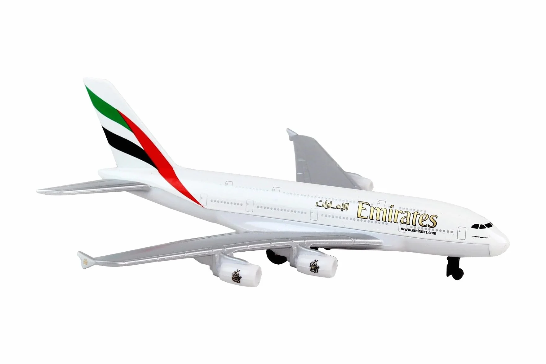Herpa Toys A380 Emirates Airplane - Miniatura in Plastica Scala Ridotta Collezione