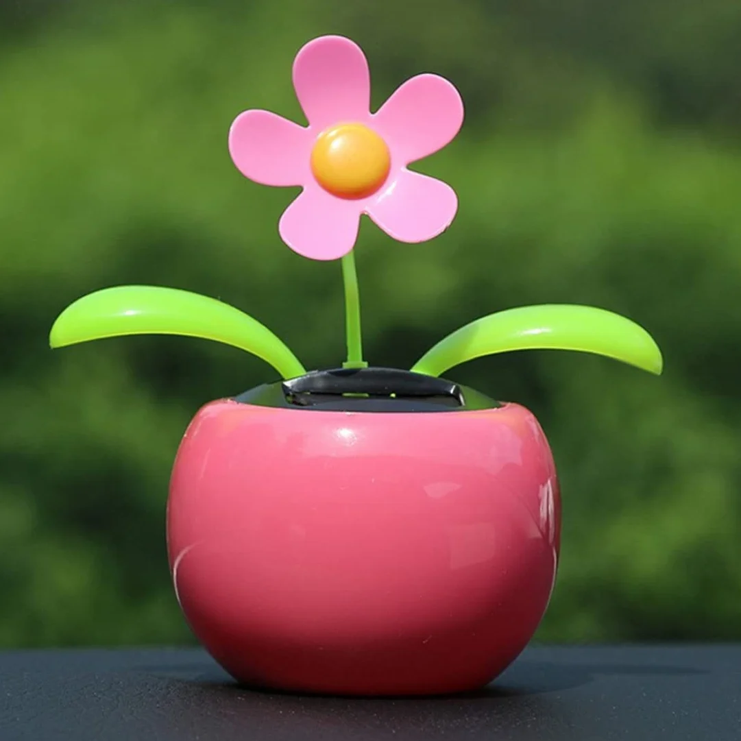 Fiore di Danza Solare Giocattolo da Ballo 4x4,5 cm per Decorazione Auto Ufficio