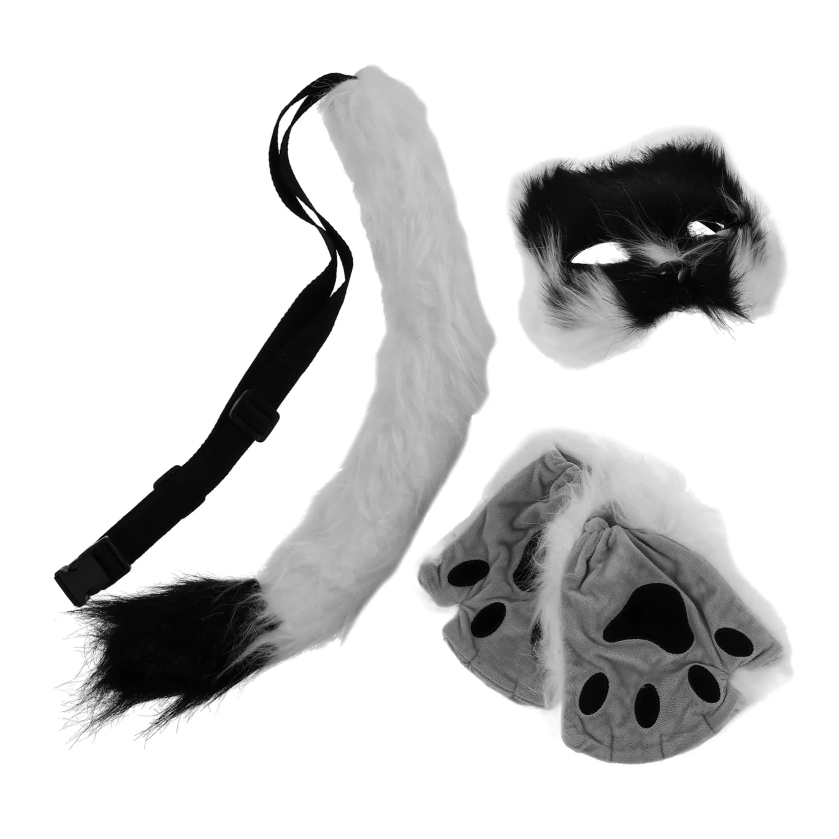 FRCOLOR Maschera Animale Pelliccia per Halloween e Cosplay Set da Maschera per Ragazzi e Adulti Design Varietà Stili per Feste e Costume da Volpe