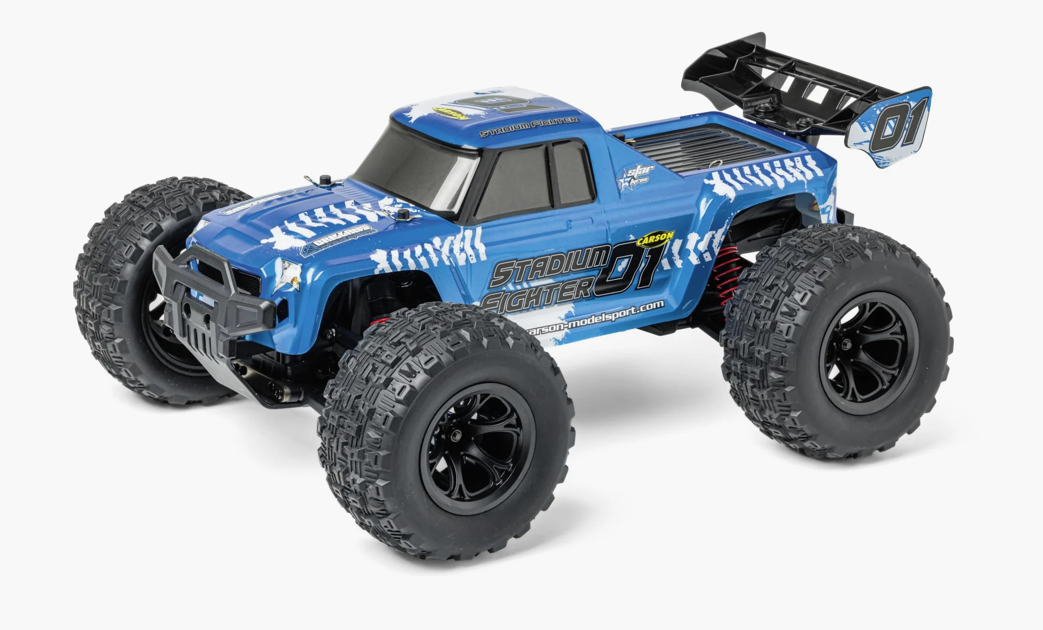 Carson 500404252 Stadium Fighter XS 1:10 100% RTR blu - Auto telecomandata, Buggy RC, incluse batterie e telecomando, Buggy fuoristrada