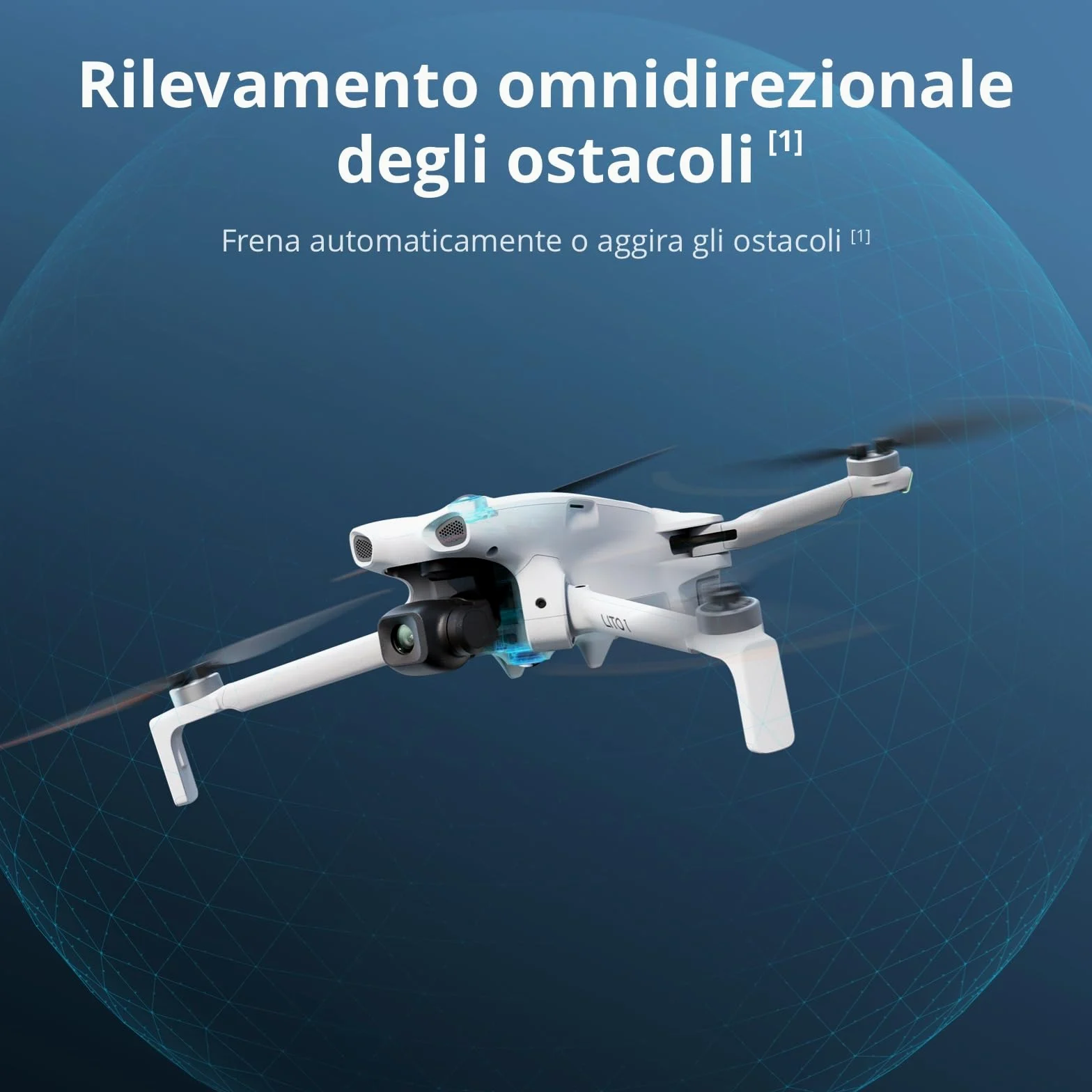 DJI Lito 1, drone 4K per principianti, Versione aggiornata di Mini 4K | Rilevamento degli ostacoli, ActiveTrack, video 4K/foto 8K, per adulti, leggero e pieghevole, trasmissione video 15km, C0