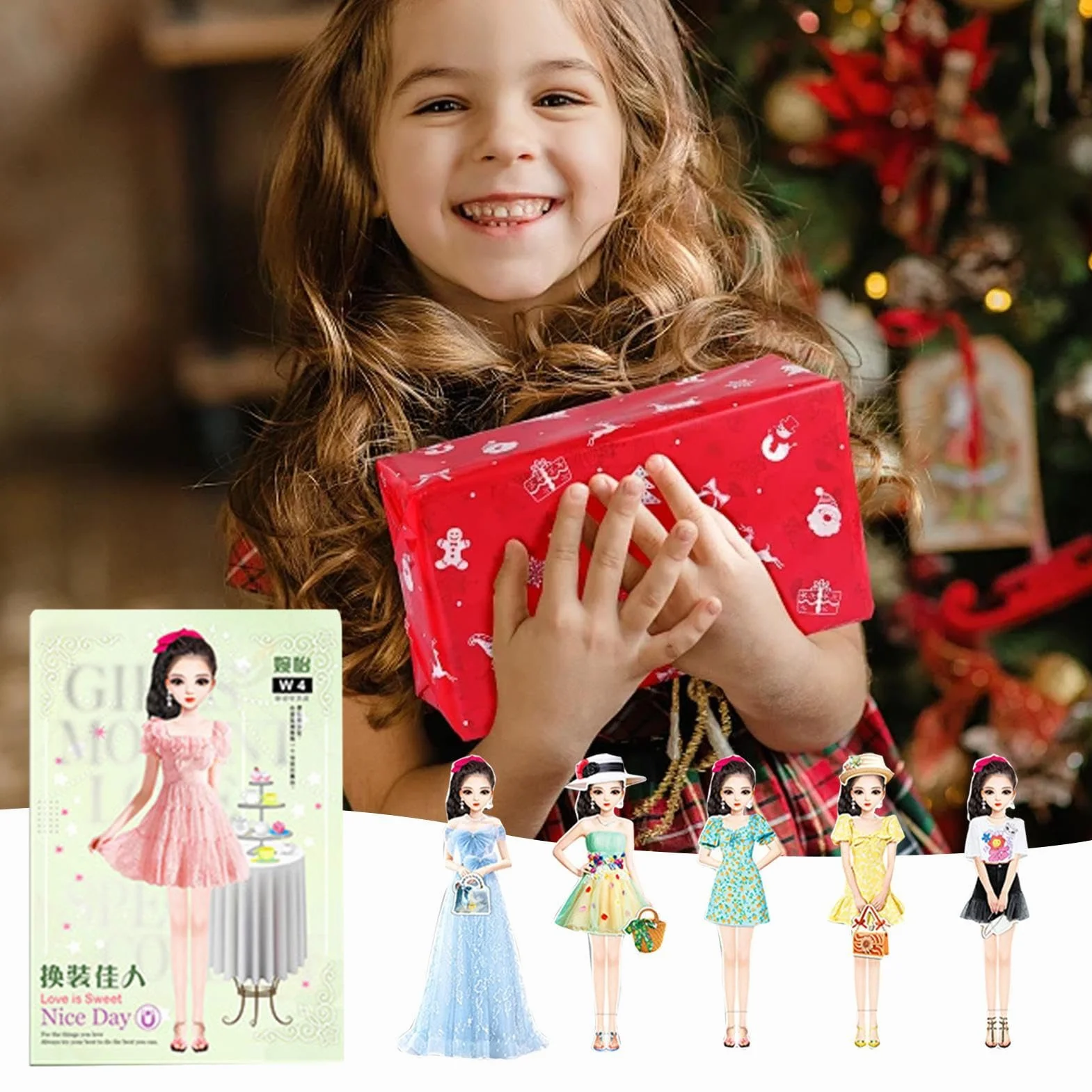 Bambole di carta magnetiche per vestire le principesse, libri di adesivi per vestire le ragazze,Libro magnetico per bambole di carta per attività di vestire | Libro di adesivi magnetici principessa