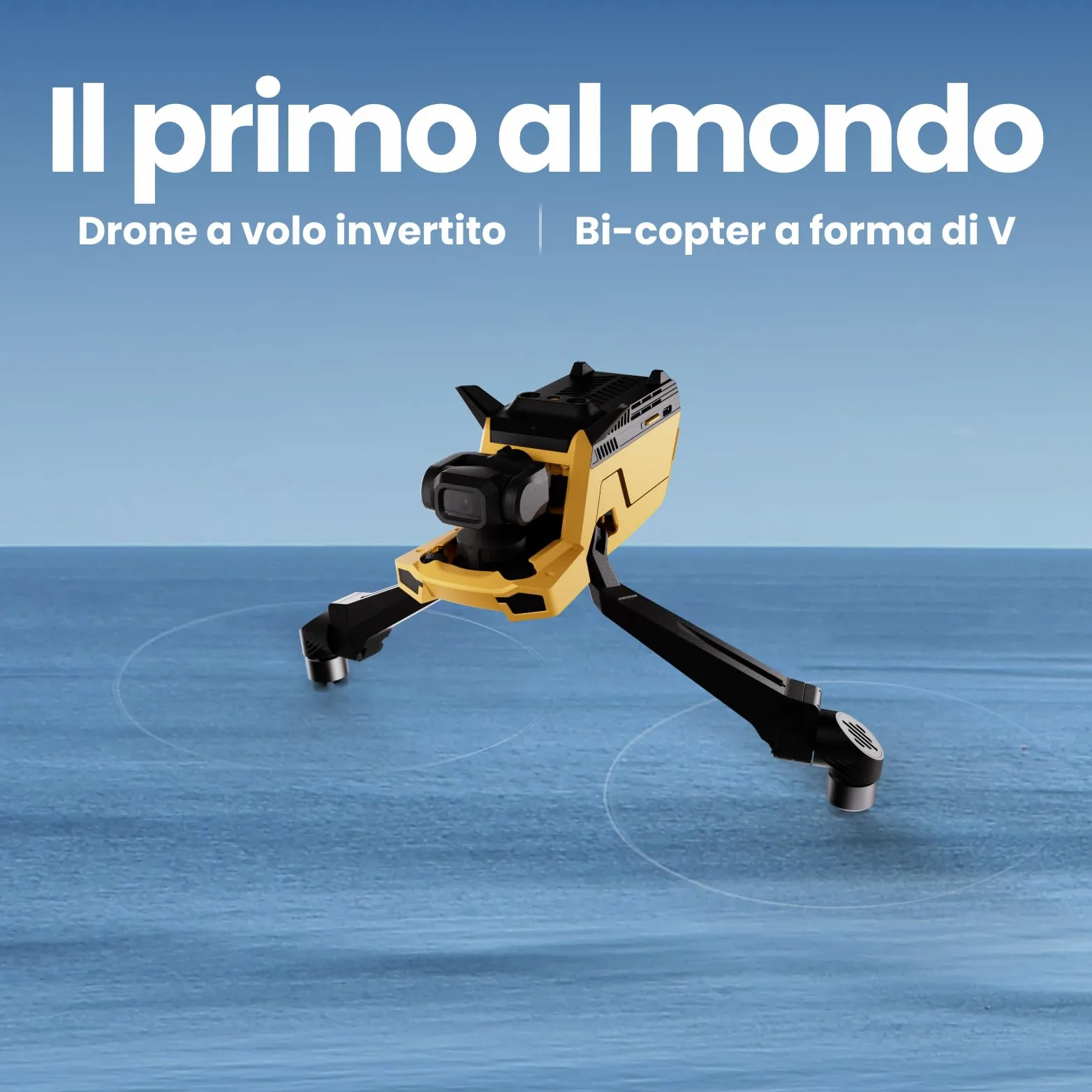 Falcon Mini Drone con Telecamera 4K per Adulti e Principianti, Design Bi-Copter, Volo Invertito, Velocità 16m/s, Trasmissione 10000ft, 34 Minuti di Volo, 249g