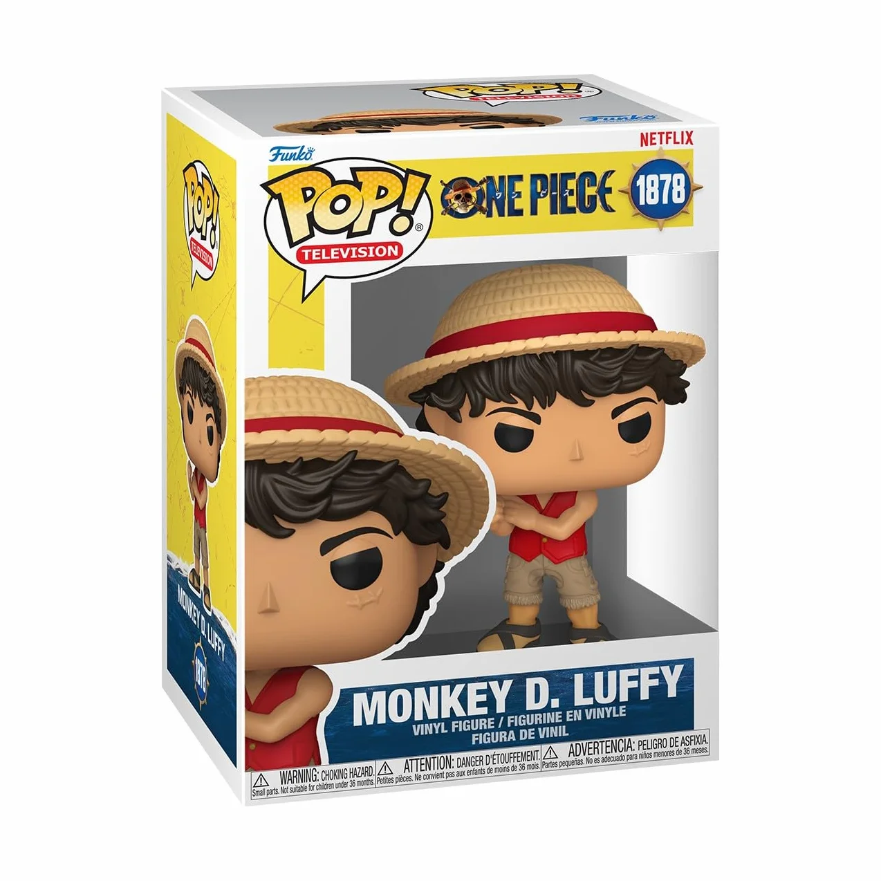 Funko POP! Television: Netflix - One Piece - Monkey D. Luffy - Figura in vinile da collezione - Idea regalo - Prodotto ufficiale - Giocattoli per bambini e adulti