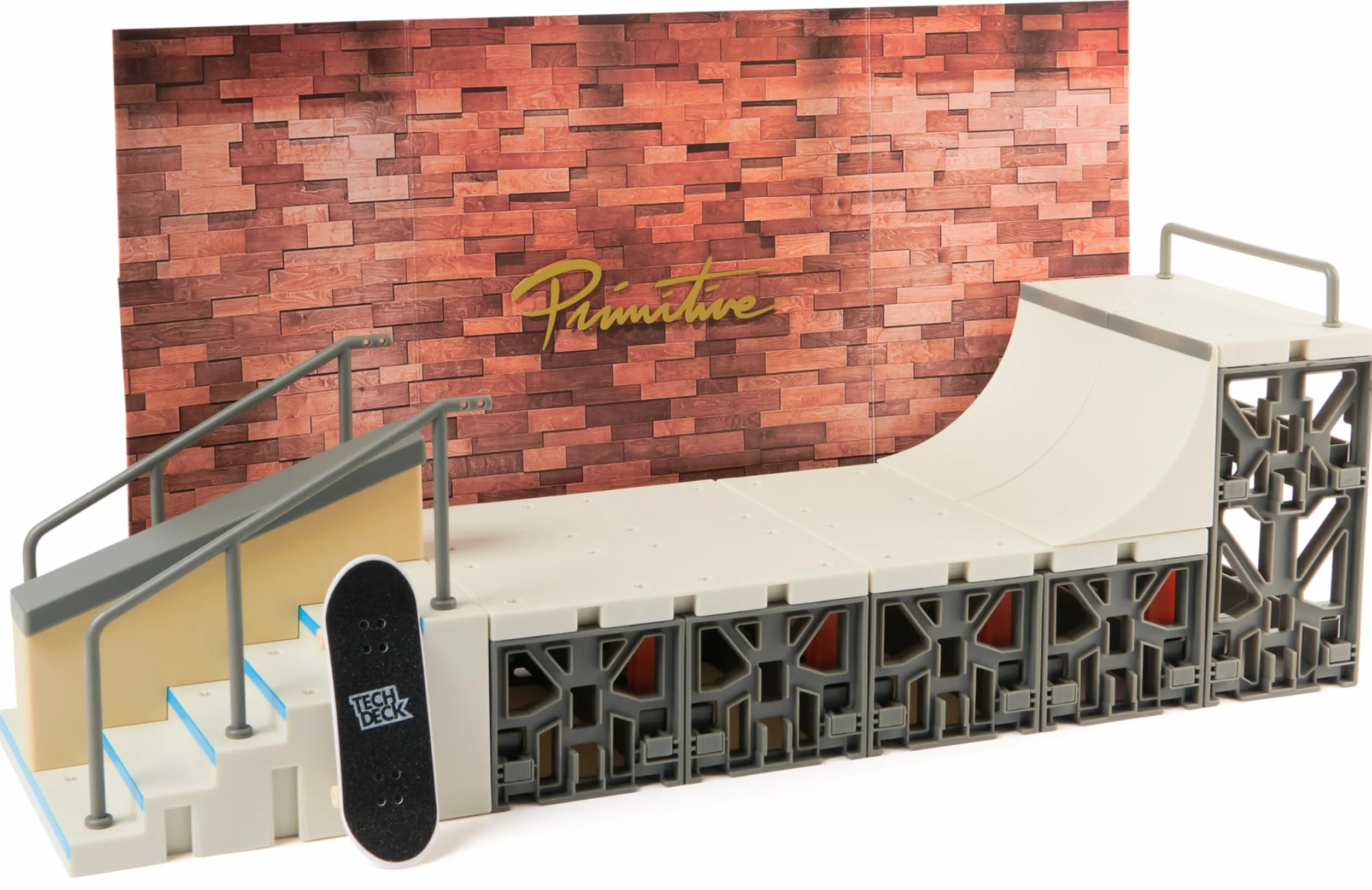 Spin Master Tech Deck, Primitive X-Connect Skate Park, Set con rampa da Personalizzare e Costruire con Fingerboard Esclusivo, Giocattoli per Bambini dai 6 Anni in su