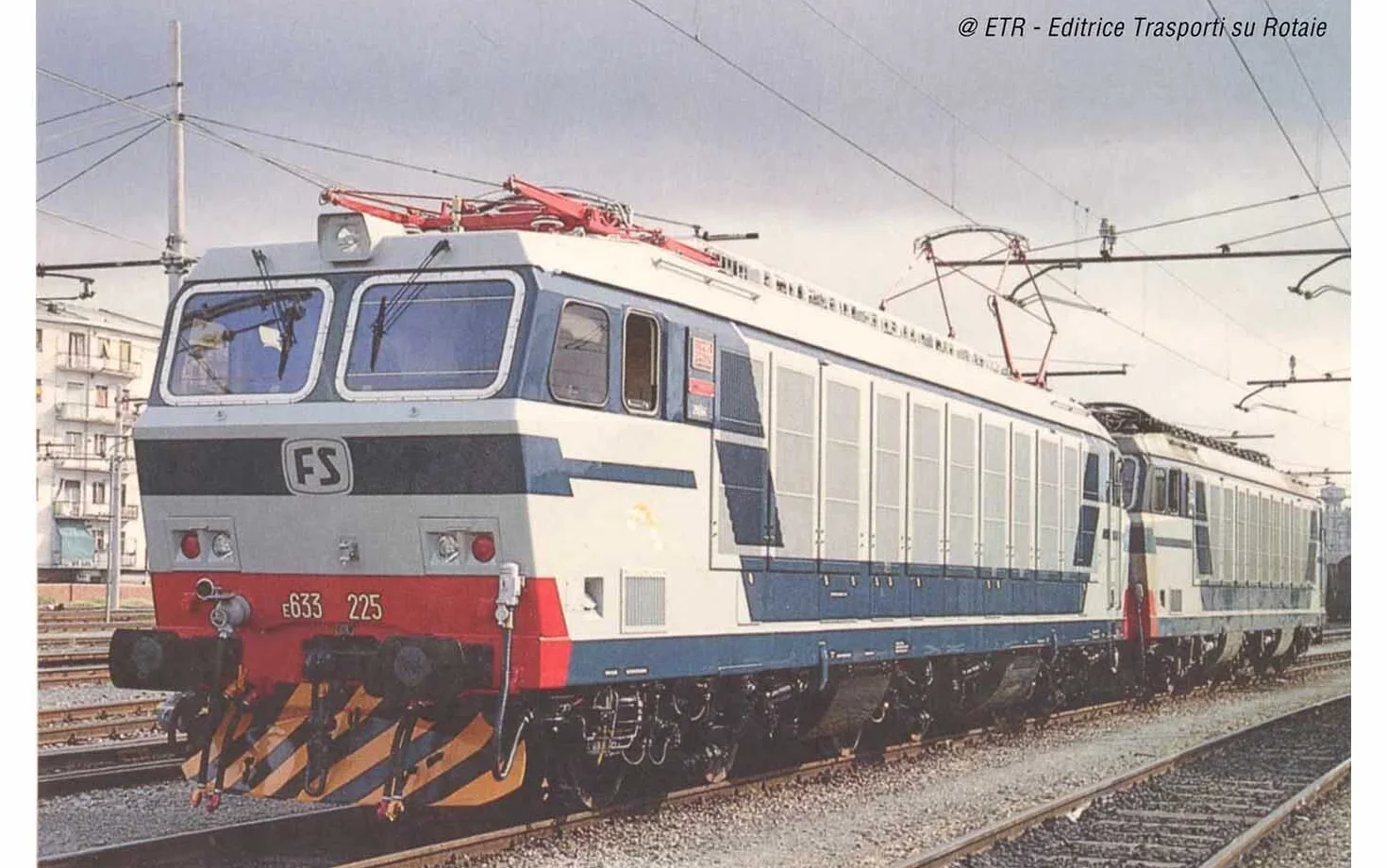 Rivarossi - FS, confezione da 2 locomotive elettriche serie E.633 200, livrea blu/grigia, ep. IV-V