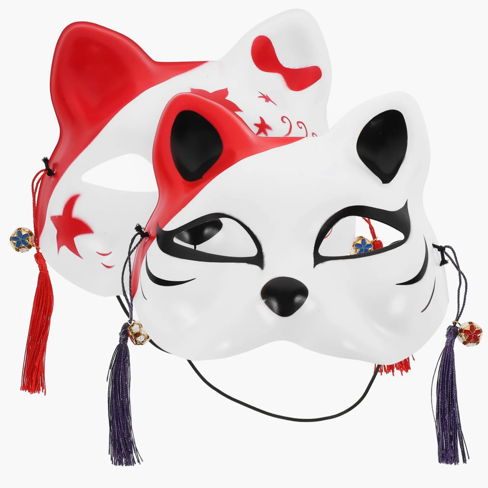 Alasum 10pezzi Maschera Animale Mezza Faccia Per Ragazzo Ragazza Di Maschere Da Cosplay Tema Gatto Per Feste Halloween e Performance