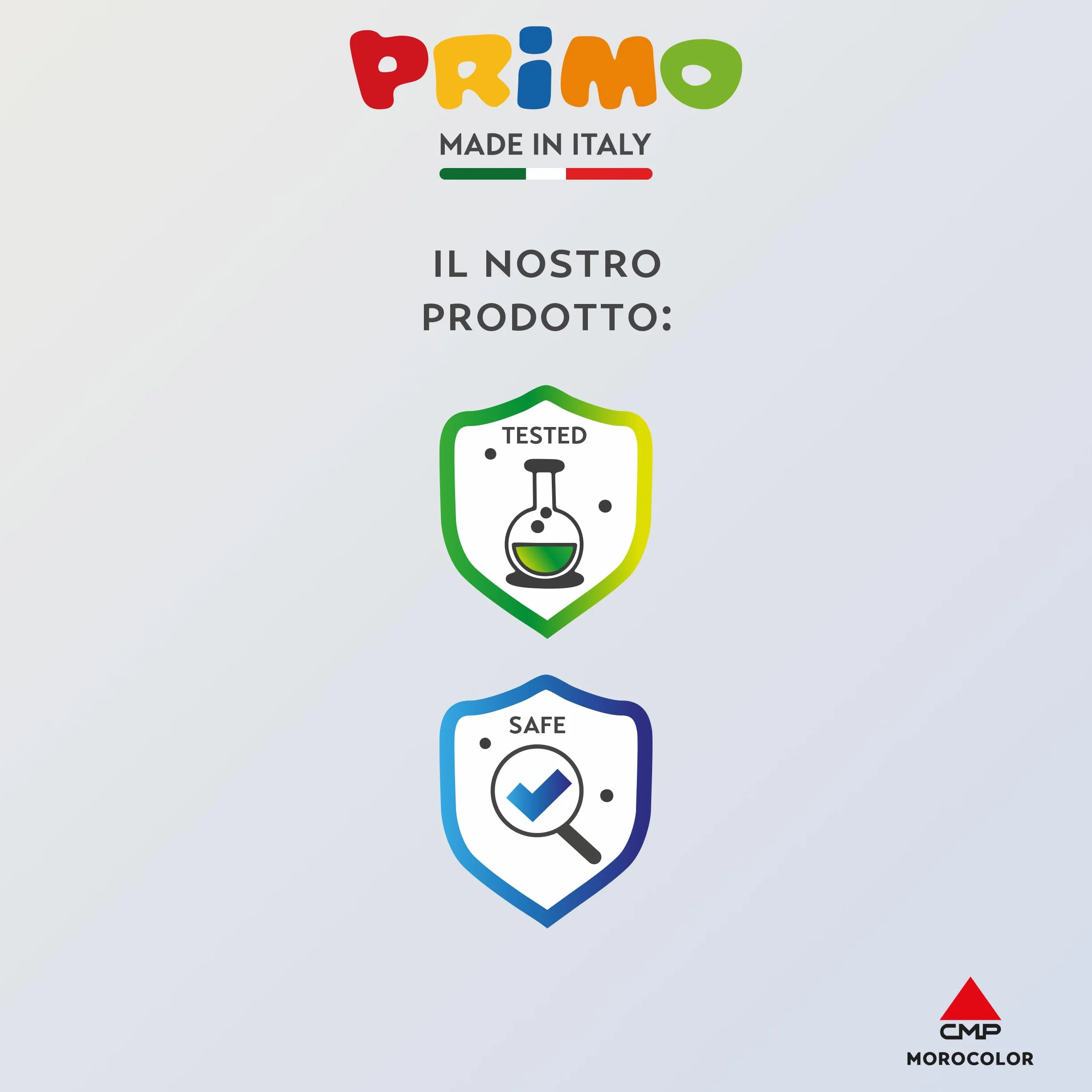 PRIMO Tempere Lavabili per Bambini 6 Colori 1L con Dosatore Pittura Carta Stoffa Vetro
