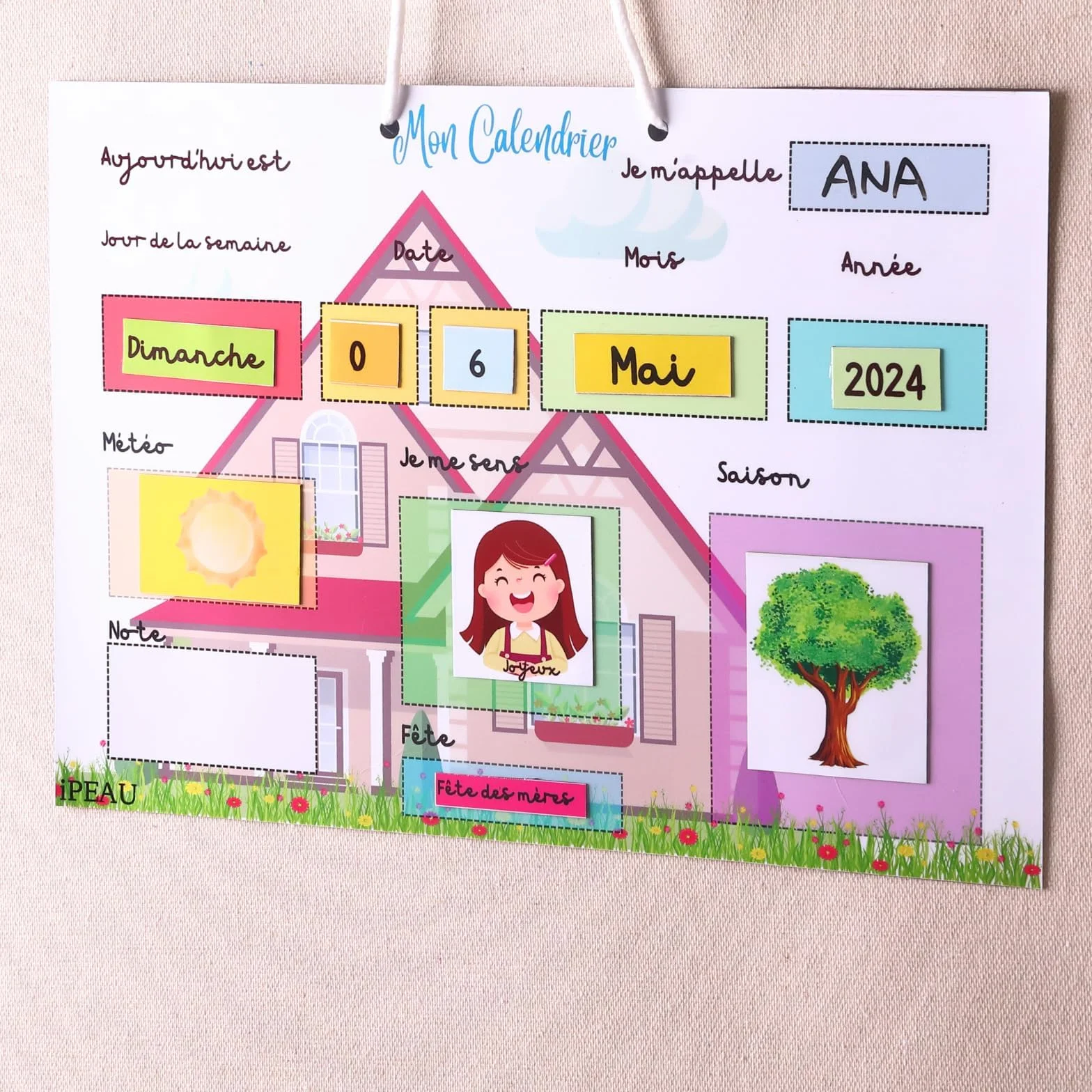 Pittogramma Scuola Materna Calendario Educativo Montessori Bambino 3-8 anni Pianificatore settimanale 114 magneti Settimanale Routine Giornaliere Scrivibile Cancellabile Autonomia Organizzazione