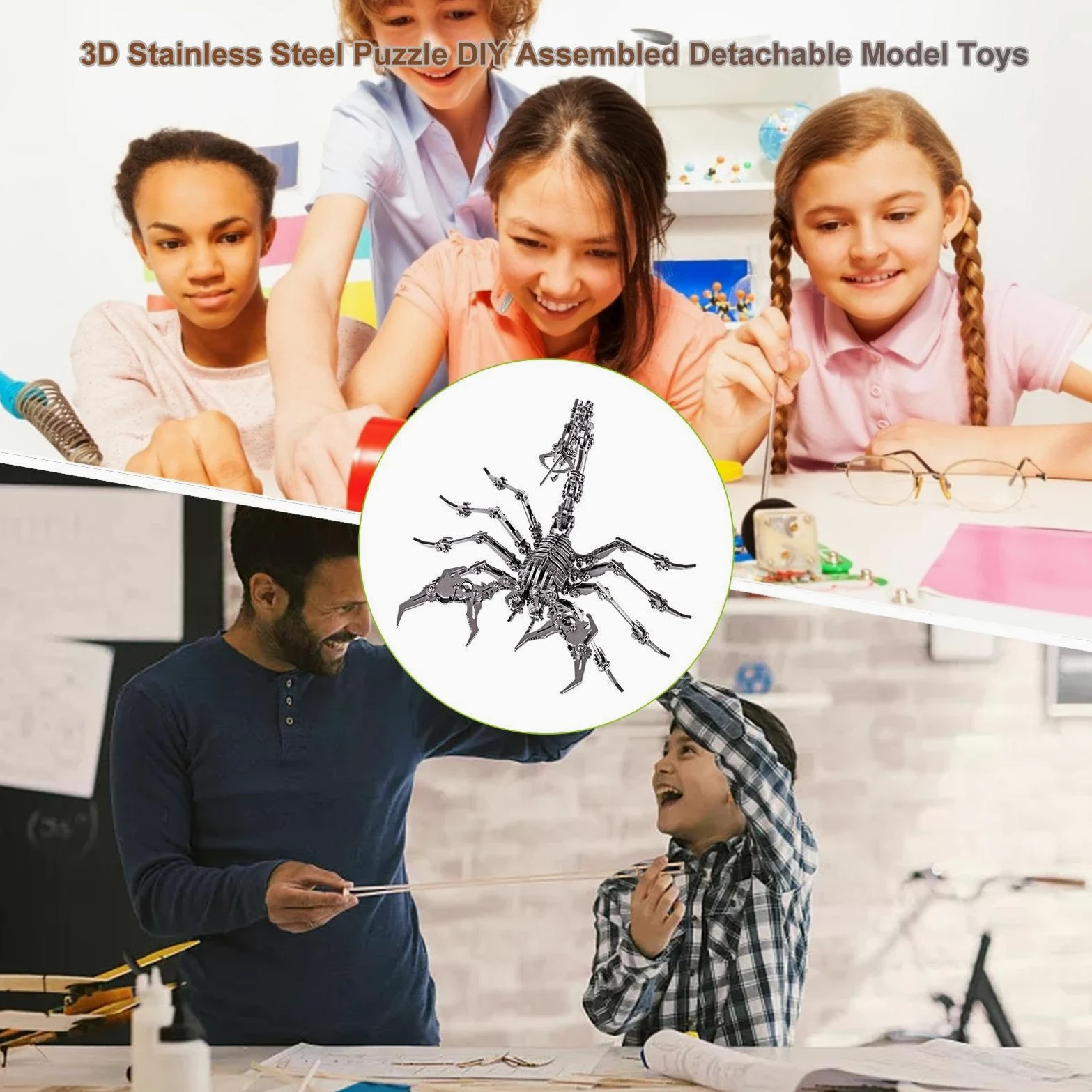 Puzzle in metallo,Kit staccabile fai-da-te - Puzzle per | adolescenti e adulti, assemblato a mano. Ornamento da scrivania