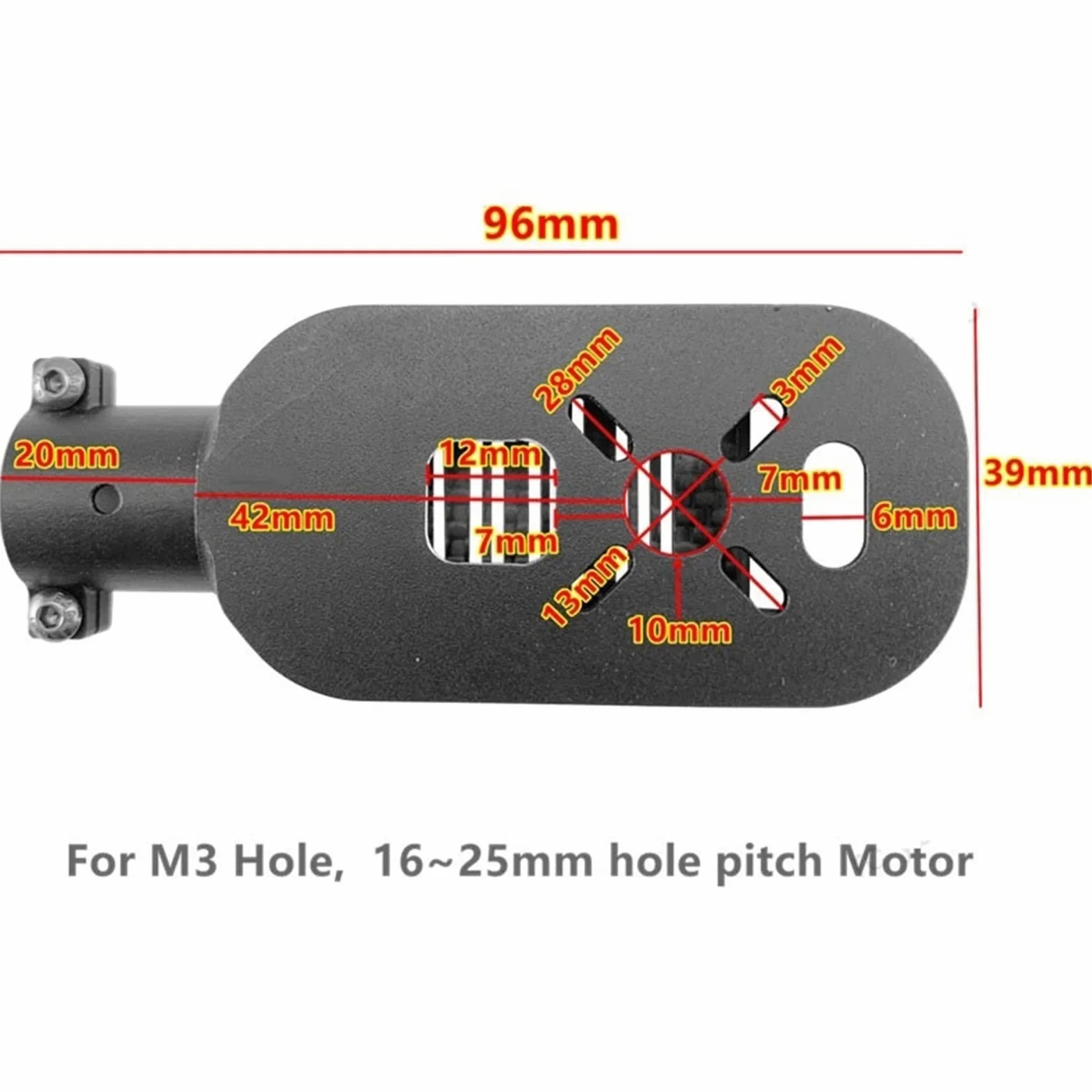 Drone 3508/4112/5010 Supporto Motore Sedile Motore Staffa di Supporto Motore Adatto a 18mm Kit Tubo in Fibra di Carbonio Pezzo di Ricambio for RC Multicopter Quadcopter Drone Accessori Par