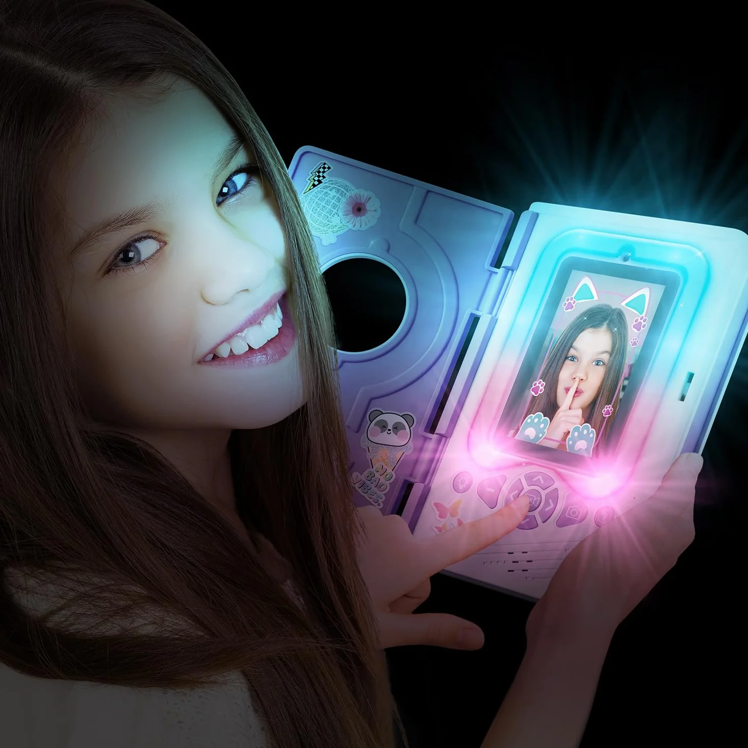 Canal Toys Diario Segreto Video Bambini Viola - 32 GB Registra Video Foto Impronta Digitale 24 Effetti LED