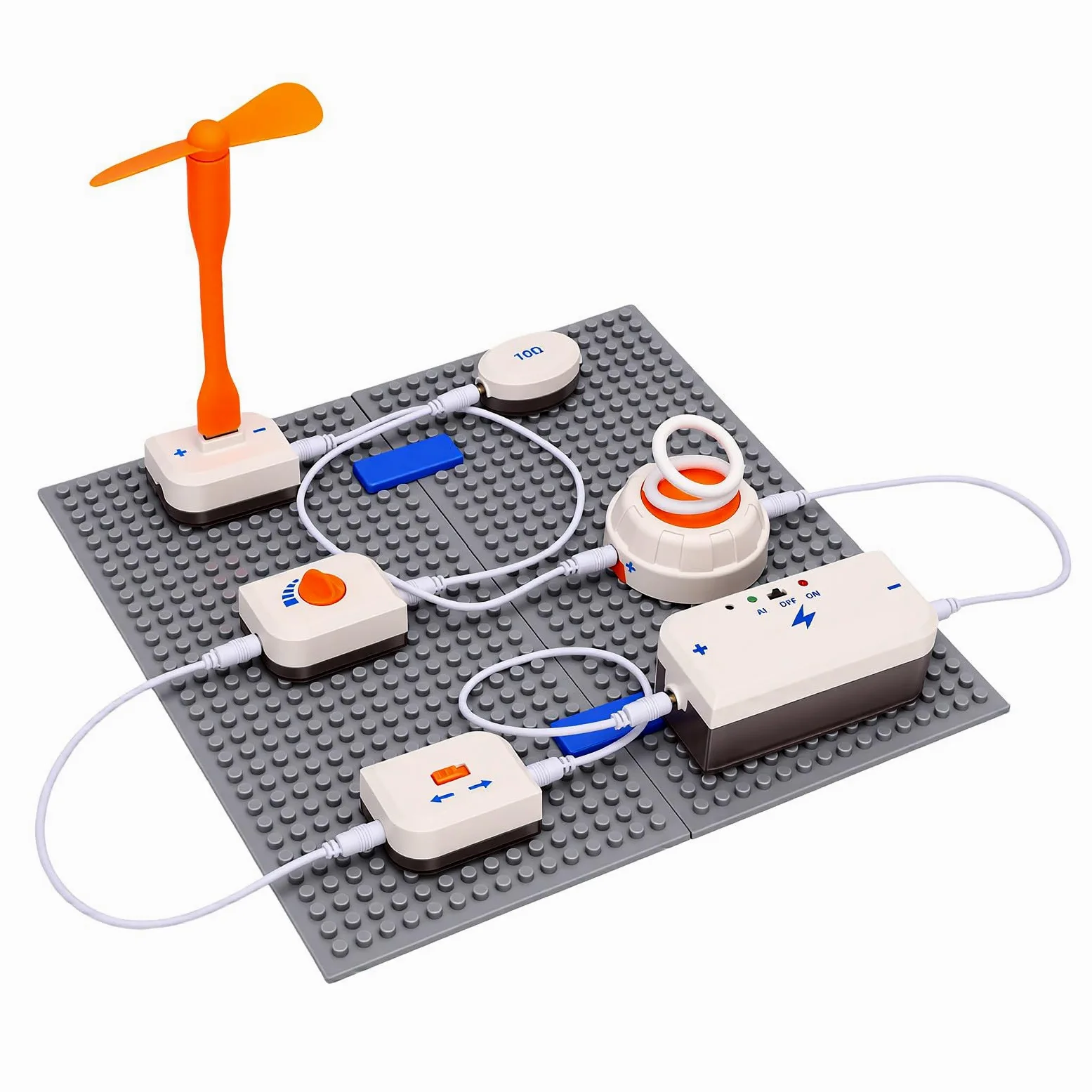 Generic Blocchi di Circuiti per Bambini Giocattoli Educativi STEM Controllo Vocale AI Kit di Esperimenti Interattivi Blocchi di Apprendimento in Plastica 12 Pezzi