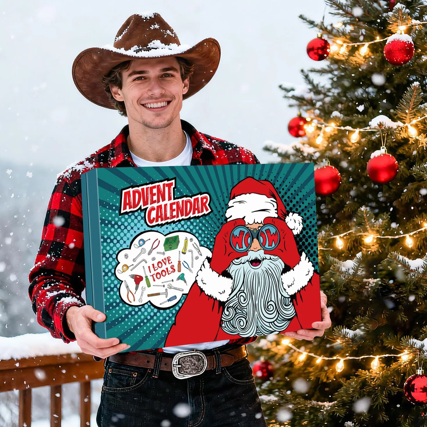 iZoeL Calendario Avvento Uomo Calendario Avvento Adulti Idee Regalo Natale 2025, Regali Natale per Padre Fratello Nonno Zio Fidanzato