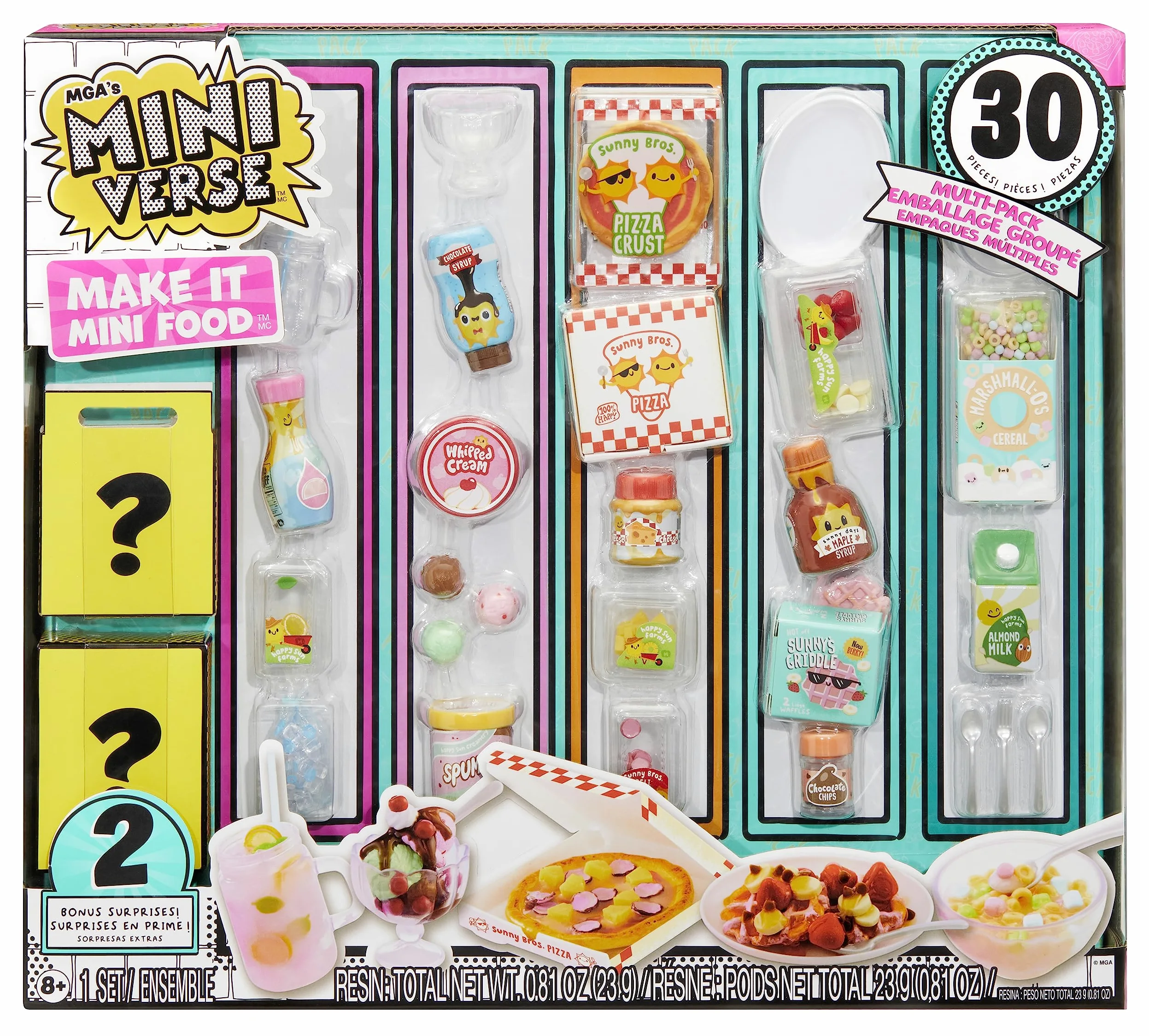 Miniverse Make It Mini Food Multipack di MGA - Gioco alimentare fai-da-te con luce UV, ingredienti alimentari replicati e giochi in resina - non edibile - Età 8+ anni