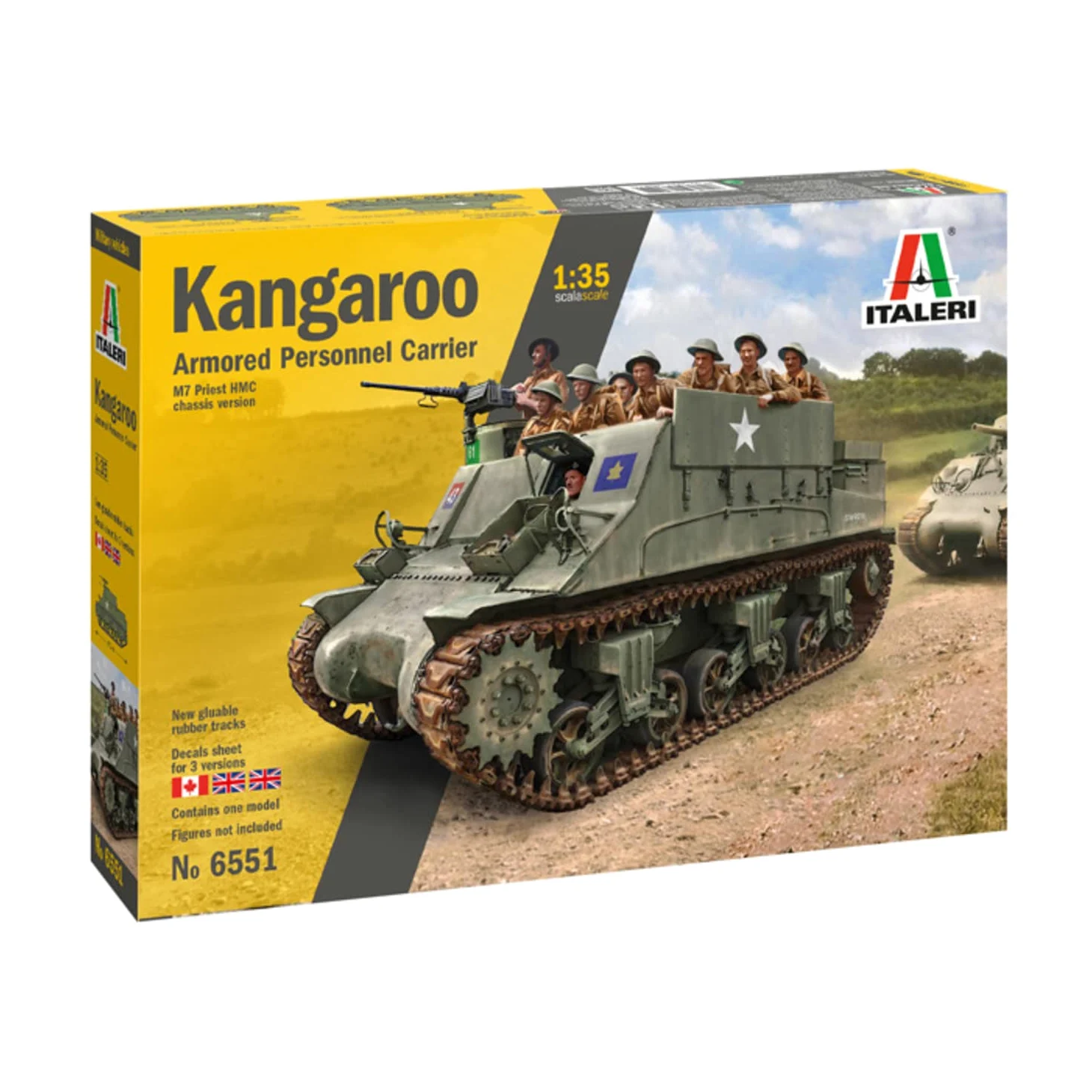 Italeri 6551 Kangaroo Armored Personnel Carrier Scala 1:35, modellismo, Model Kit, seconda Guerra Mondiale, Carri Armati, mezzi Militari, plastica, Modello da Montare e pitturare