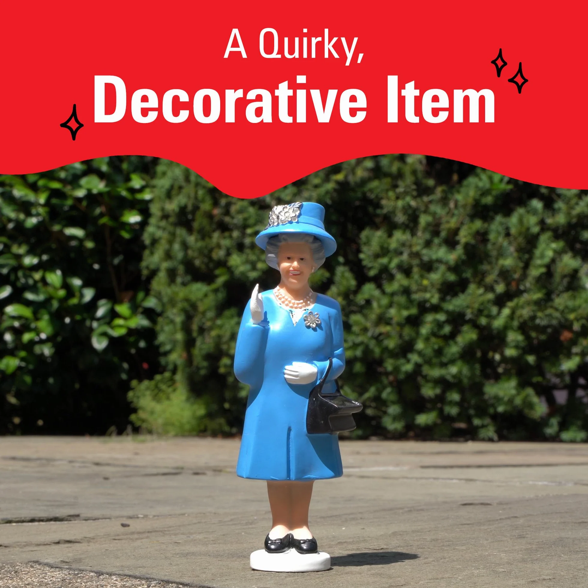 Kikkerland Solar Queen Derby Edition Statuina Plastica Azzuro 8.0x5.0x19.0 cm