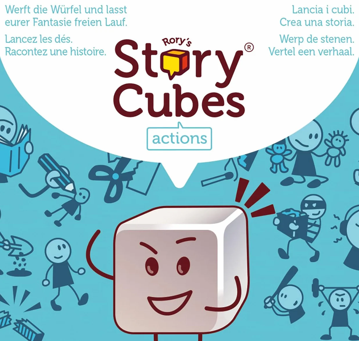 Zygomatic, Rory's Story Cubes Actions, gioco di dadi 1+ giocatore, 6+ anni, 20 minuti, tedesco, multilingue