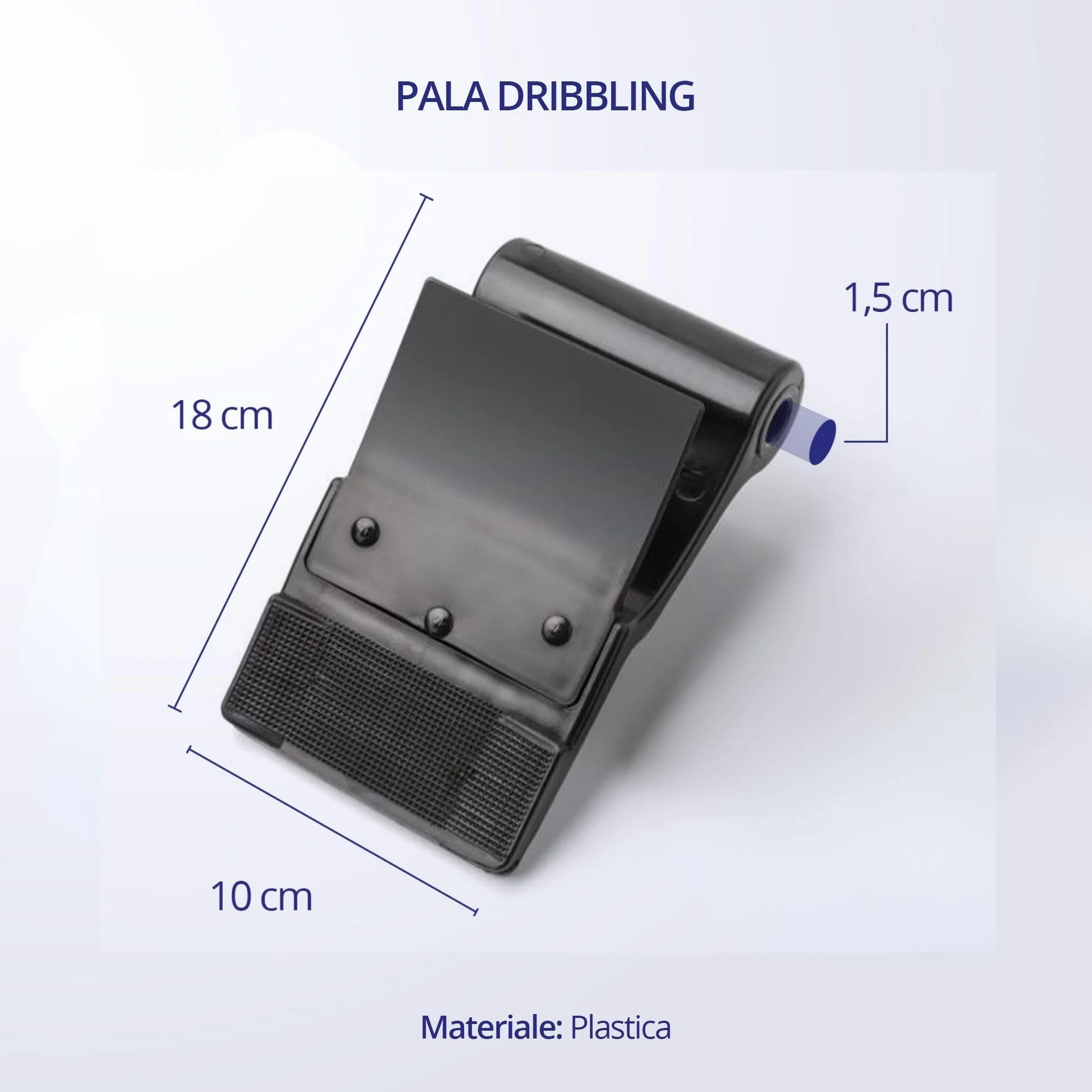 FAS PENDEZZA Set 2 Pale Dribbling per Tam Tam - Ultra Resistente, Nylon e Gomma, Foro 14 mm, Protezione Mani, Colore Nero