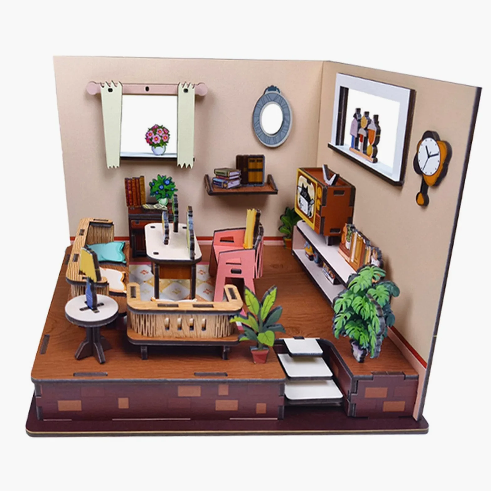 Puzzle da costruzione 3D in legno, esperienza coinvolgente per rilassarsi in famiglia, puzzle 3D in miniatura per bambini, adolescenti, ragazze e ragazzi