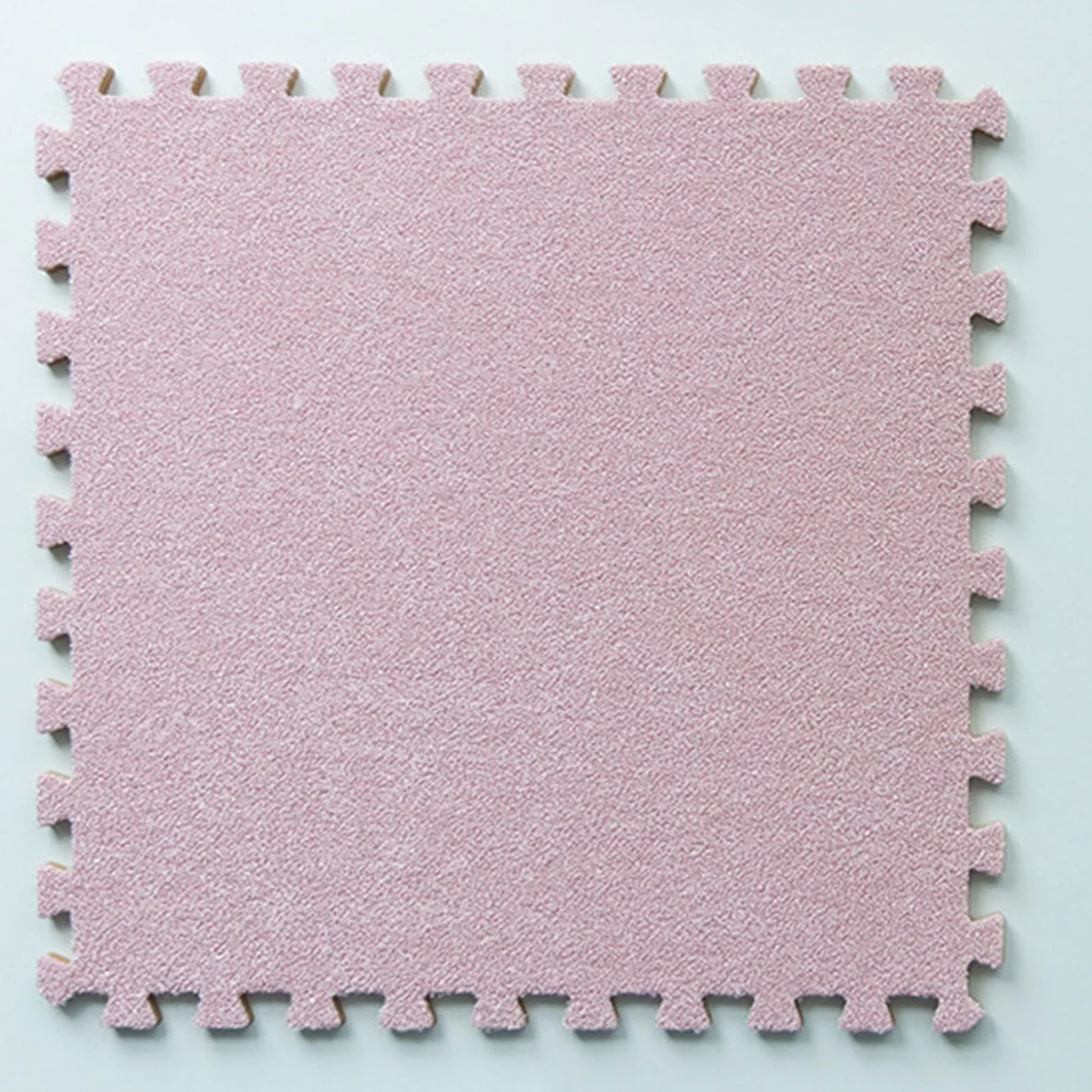 Splice Interlocking Carpet 9 Pezzi Tappetini Puzzle in Schiuma Corti, Tappeti in Piastrelle di Schiuma Interbloccanti Morbidi e Antiscivolo, Tappeti per Interni in Schium,Pink-One Size