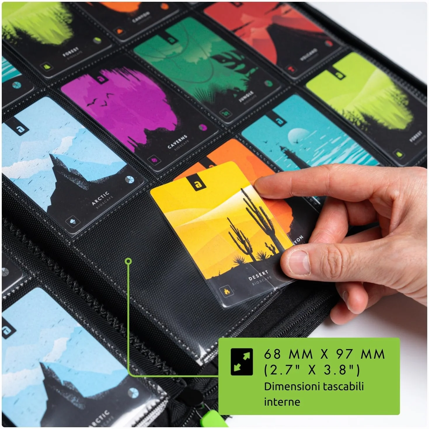 Vault X Raccoglitore per Carte da Collezione a 12 Tasche con Cerniera, 480 Carte, Materiale Exo-Tec per Album, 20 Pagine a Caricamento Laterale, TCG (Nero)