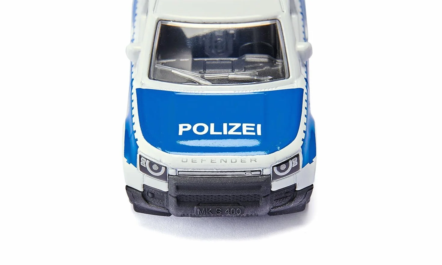 Siku Land Rover Defender Polizia Fuoristrada Giocattolo Metallo Plastica Argento Blu Ruote Gomma