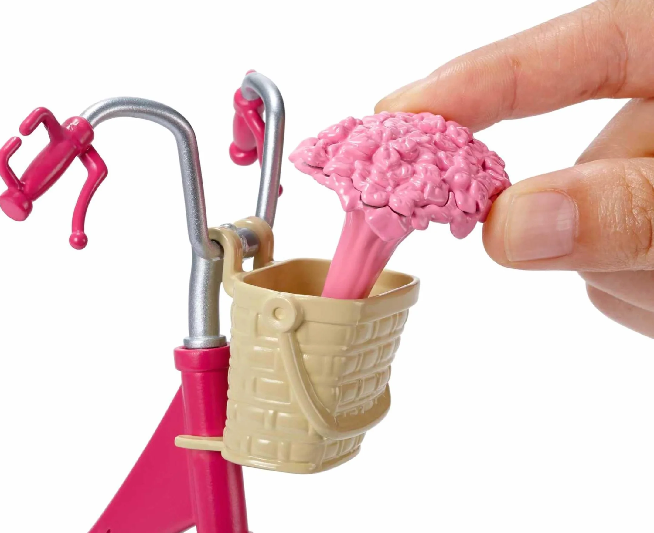Barbie Bicicletta per Bambole con Casco e Accessori, Multicolore, Giocattolo per Bambini 3 + Anni, DVX55