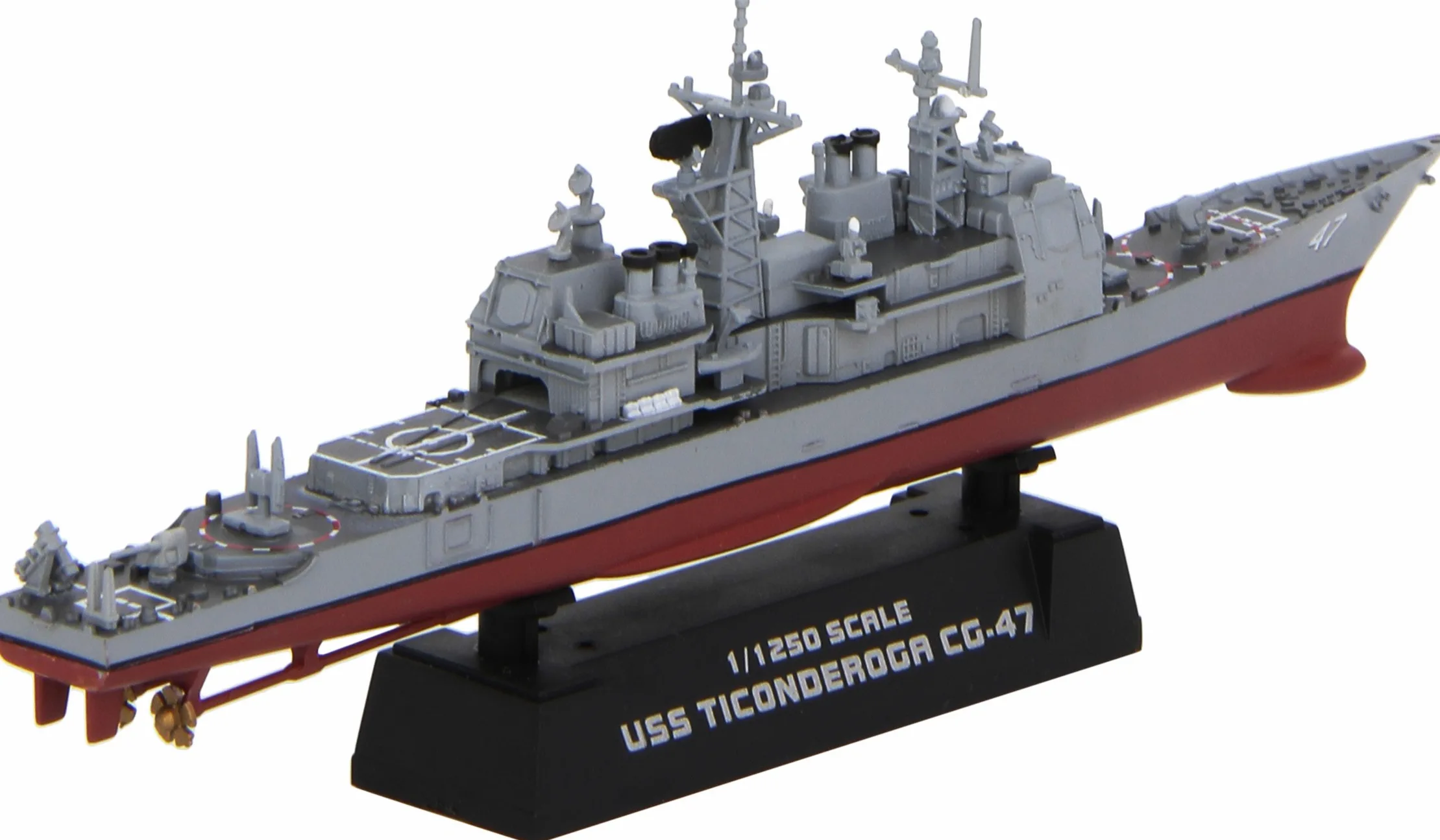 Trumpeter Easy Model - Modellino Nave da Guerra USS Ticonderoga Cruiser CG-47, Scala 1:1250