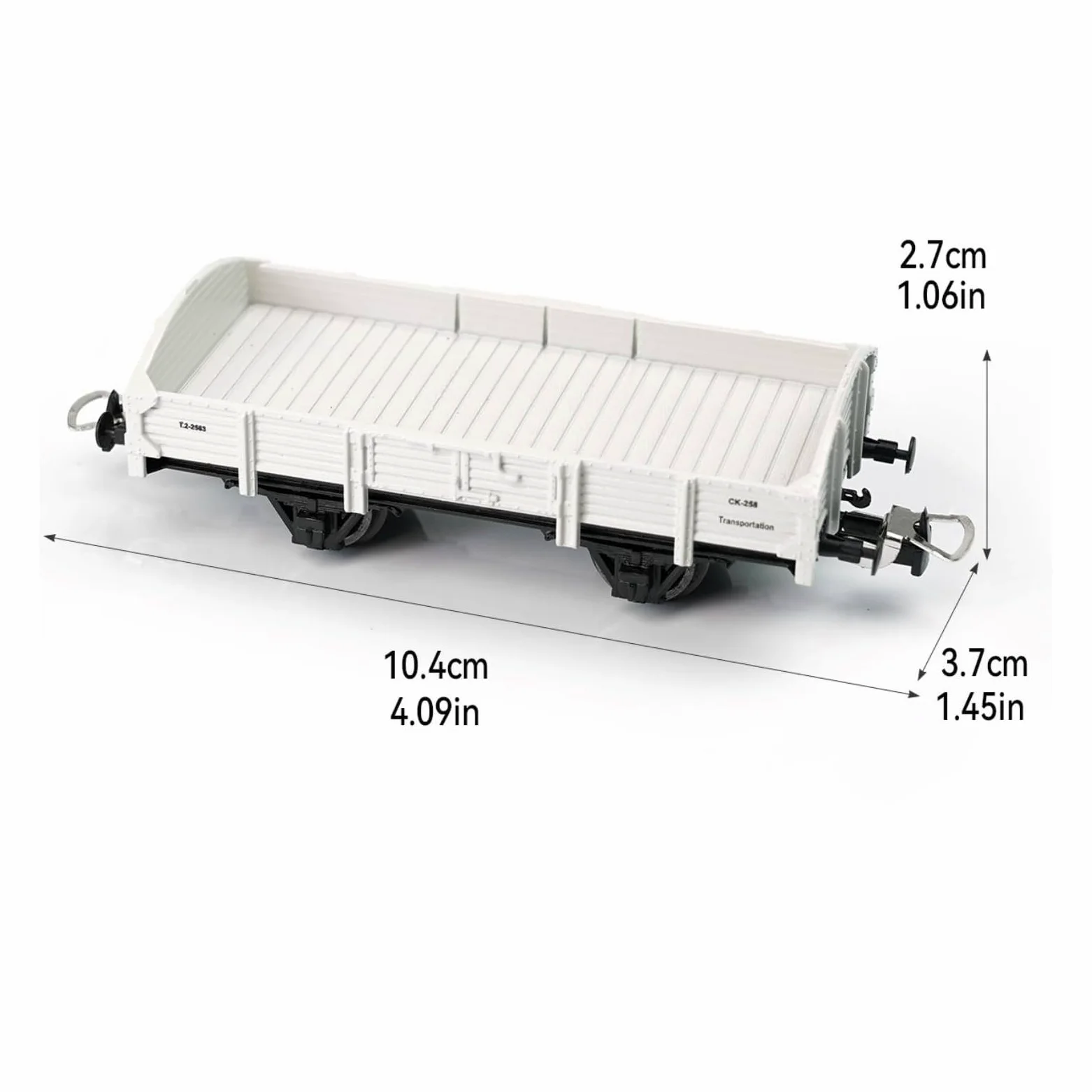 Carro Pianale HO Realistico Carro Piatto Basso Profilo Modellino Ferroviario per Modellisti, Collezionisti