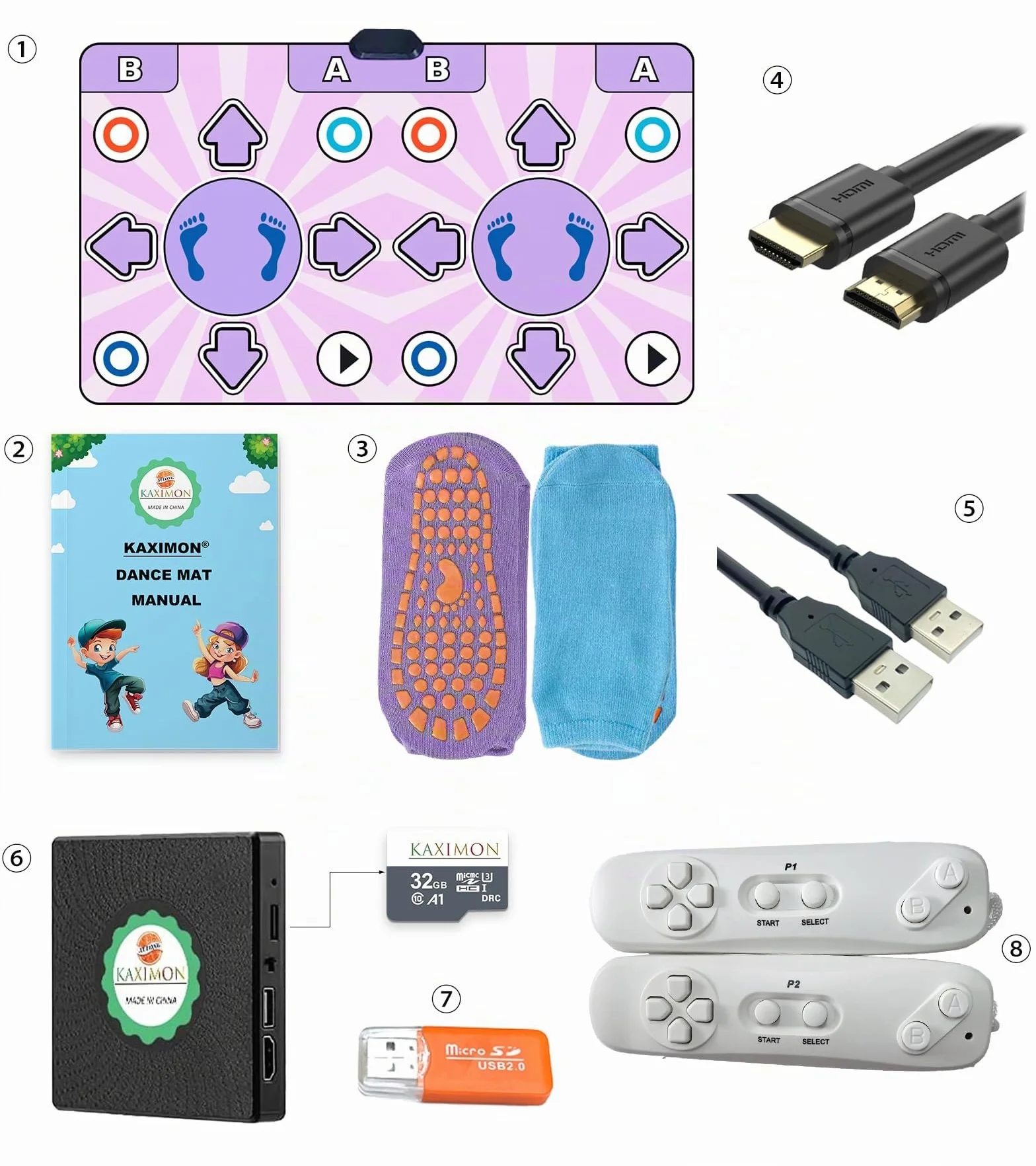 Doppio tappetino da ballo TV antiscivolo con controller wireless HDMI per adulti e bambini regalo 3-12 anni
