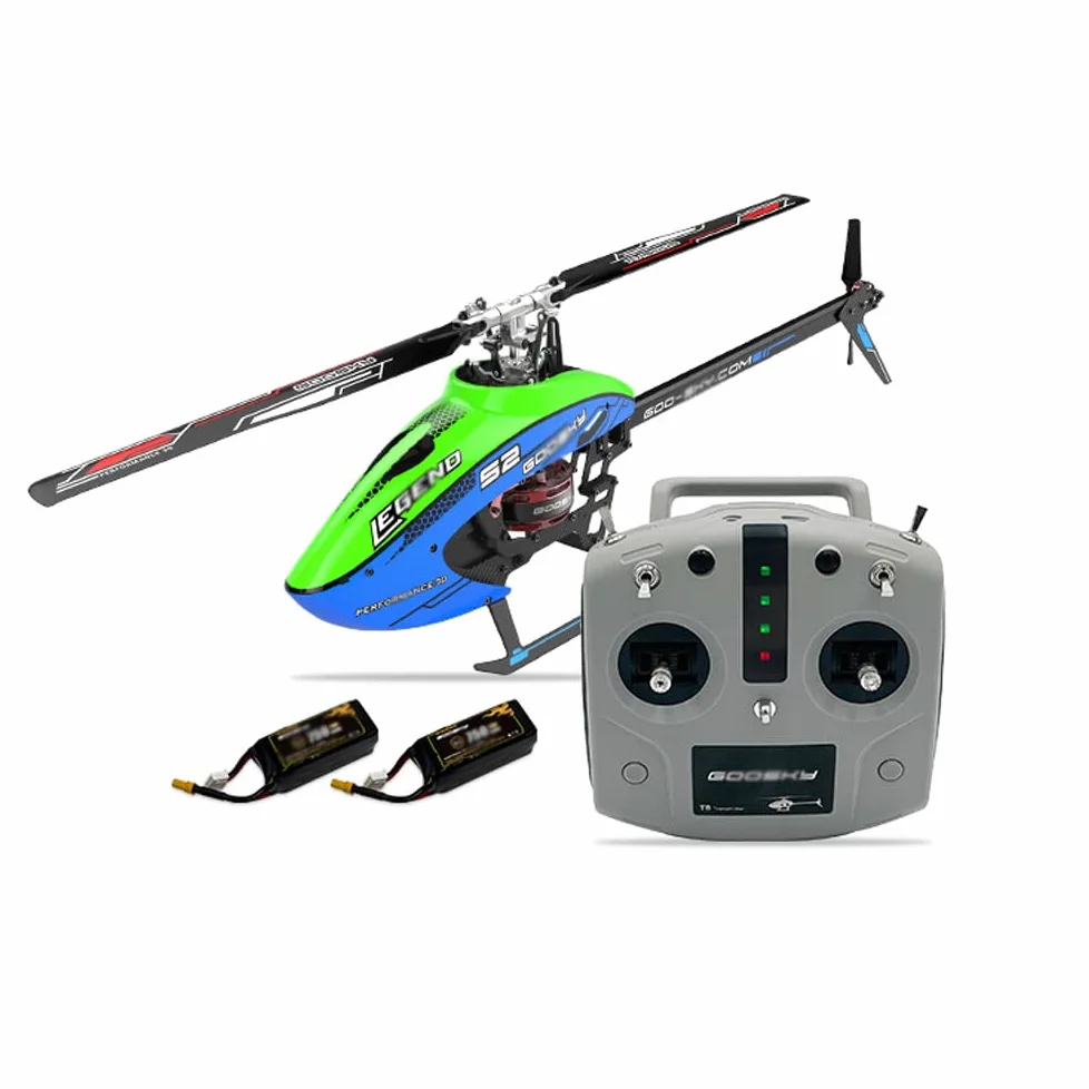 GuyAna Pronto a Volare Elicottero RC All'aperto Doppi Motori Brushless Elicotteri telecomandati a Trasmissione Diretta 6CH per Adulti, Aereo RC 3D con Drone Telecomandato RTF