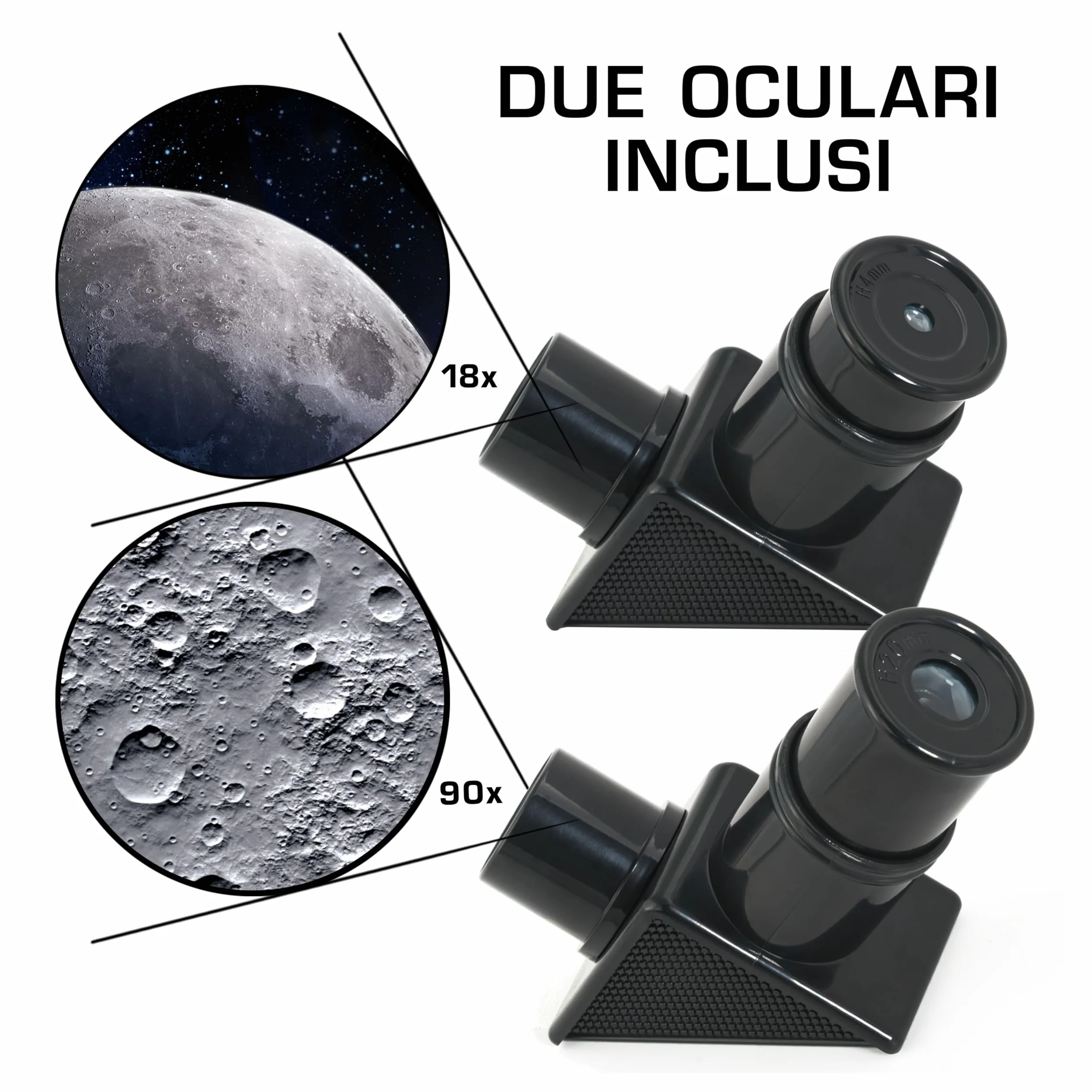 Blue Marble Telescopio Lunare NASA per Bambini – Ingrandimento 90x, con Due Oculari, Treppiede da Tavolo e Mirino, Telescopio per l’Osservazione della Luna, Giochi Spaziali, Regali NASA