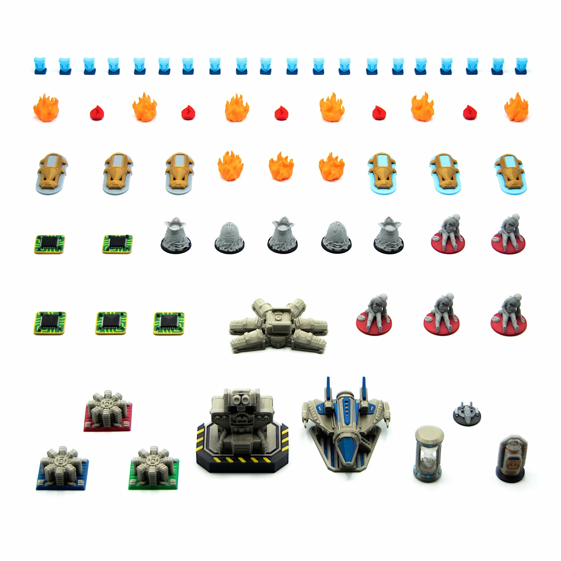 Kit di miglioramento per Nemesis Retaliation - 65 pezzi. Token 3D, miniature e parti di scenografia. Accessorio per gioco da tavolo
