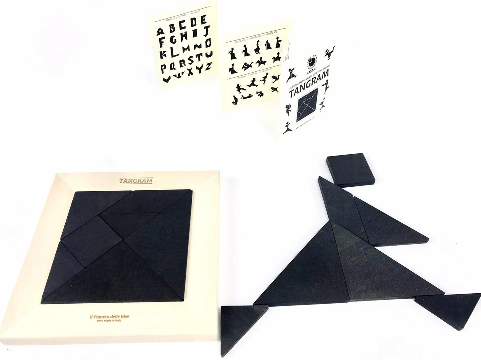 Il Pianeta delle Idee - Tangram classico in legno – Made in Italy – Creato con energia solare – 100% Ecologico