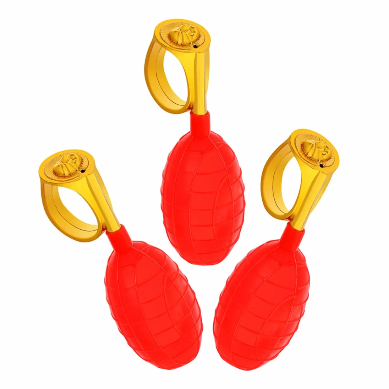 Gatuida 3 Pezzi Anello spruzzatore d'Acqua per Tutta la Anello Divertente umoristico Giochi d'Acqua complicati Giocattolo ad con spruzzo d' plastica Rosso