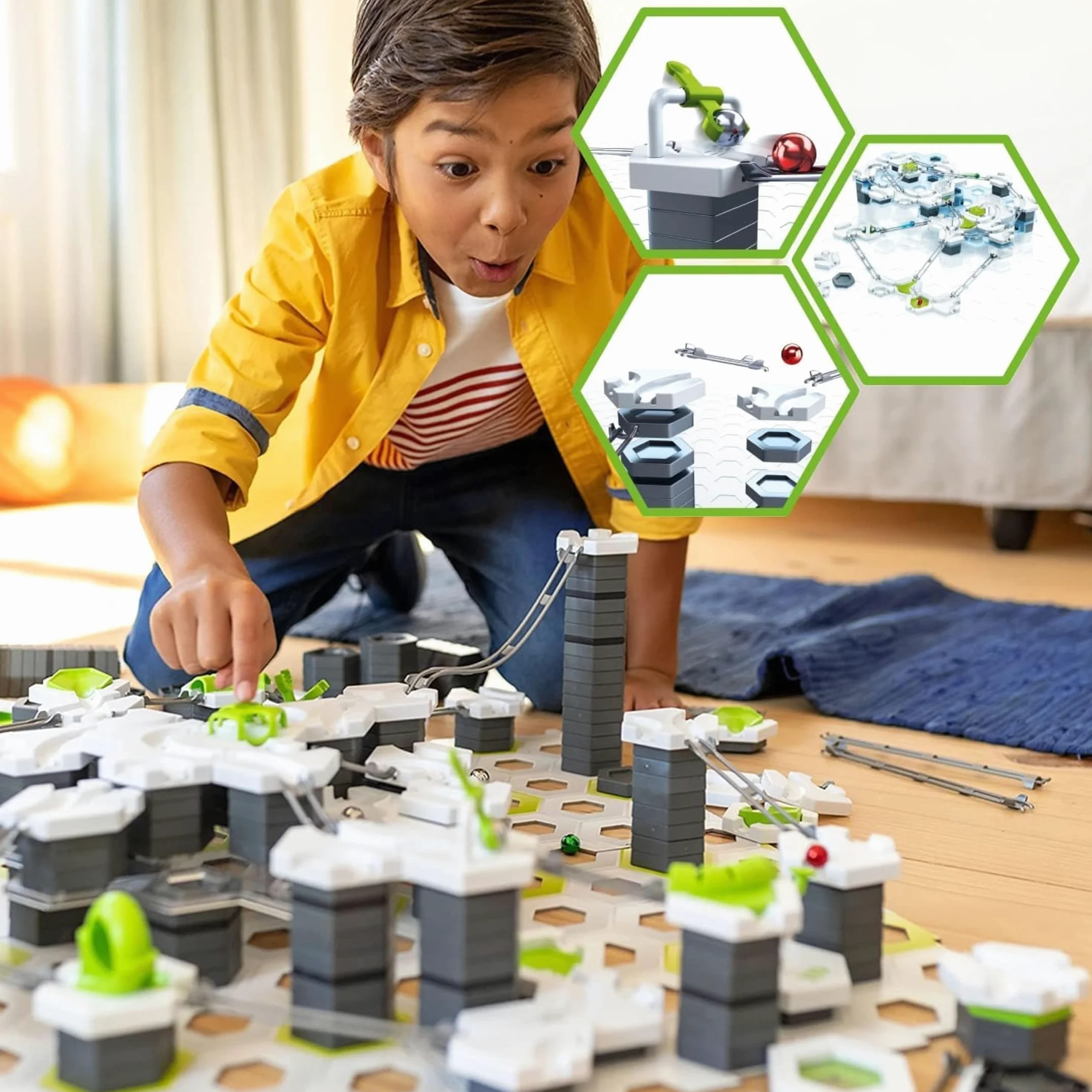 Ravensburger - Gravitrax Pro Giant Starter Set | Pista Biglie Con 409 Pezzi | Rompicapo Bambini Con Le Biglie | Giochi Bambino 8 Anni Maschio e Femmine | Giochi Per Bambini Compatibili Con Tutti