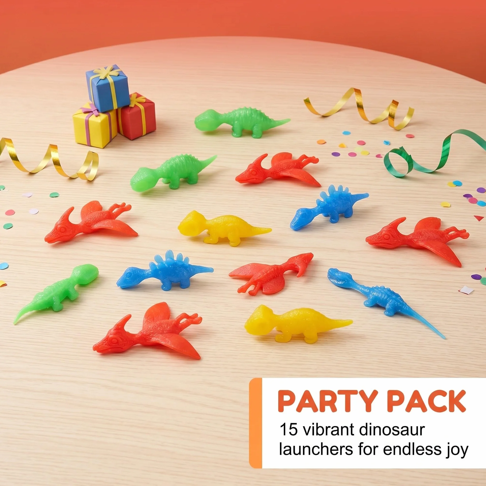 Dinosauri Fionda Marionette da Dita Giocattoli Elastici Antistress per Bambini 15 Pezzi