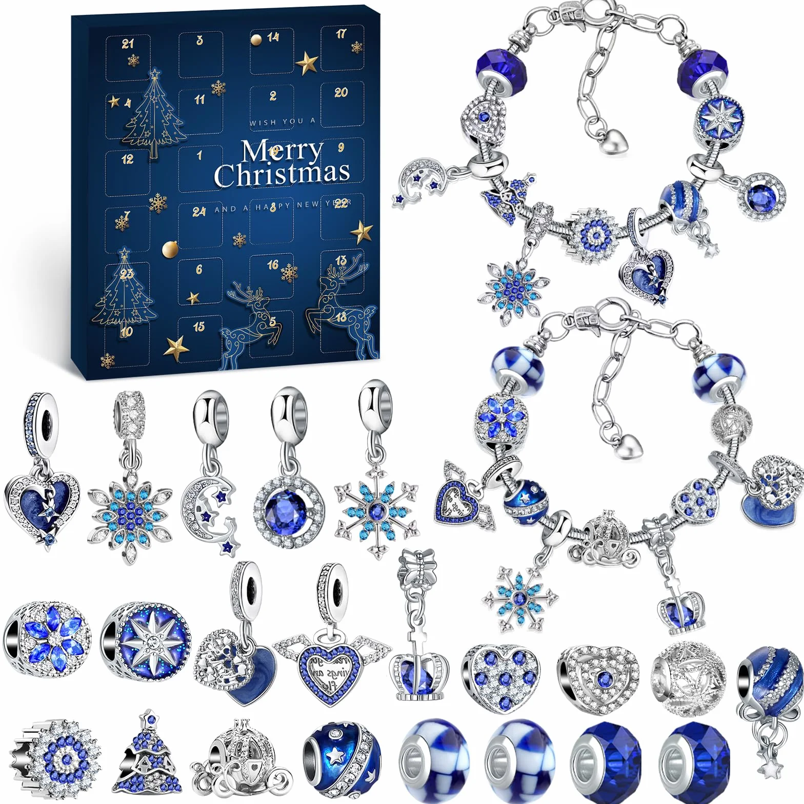 Calendario Avvento Gioielli 2026 Bambina Donna, Calendario Avvento Bracciale Bambini Kinder Fai da Te, Braccialetti Regalini Sorprese Regalo di Natale per Ragazza Donna