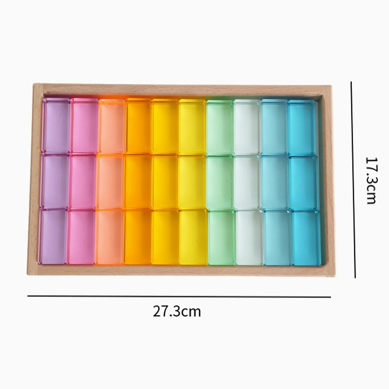 Set di Gioco di Impilamento di Cubi Colorati - Giocattolo Educativo per Bambini, Come immagine, 30 pezzi