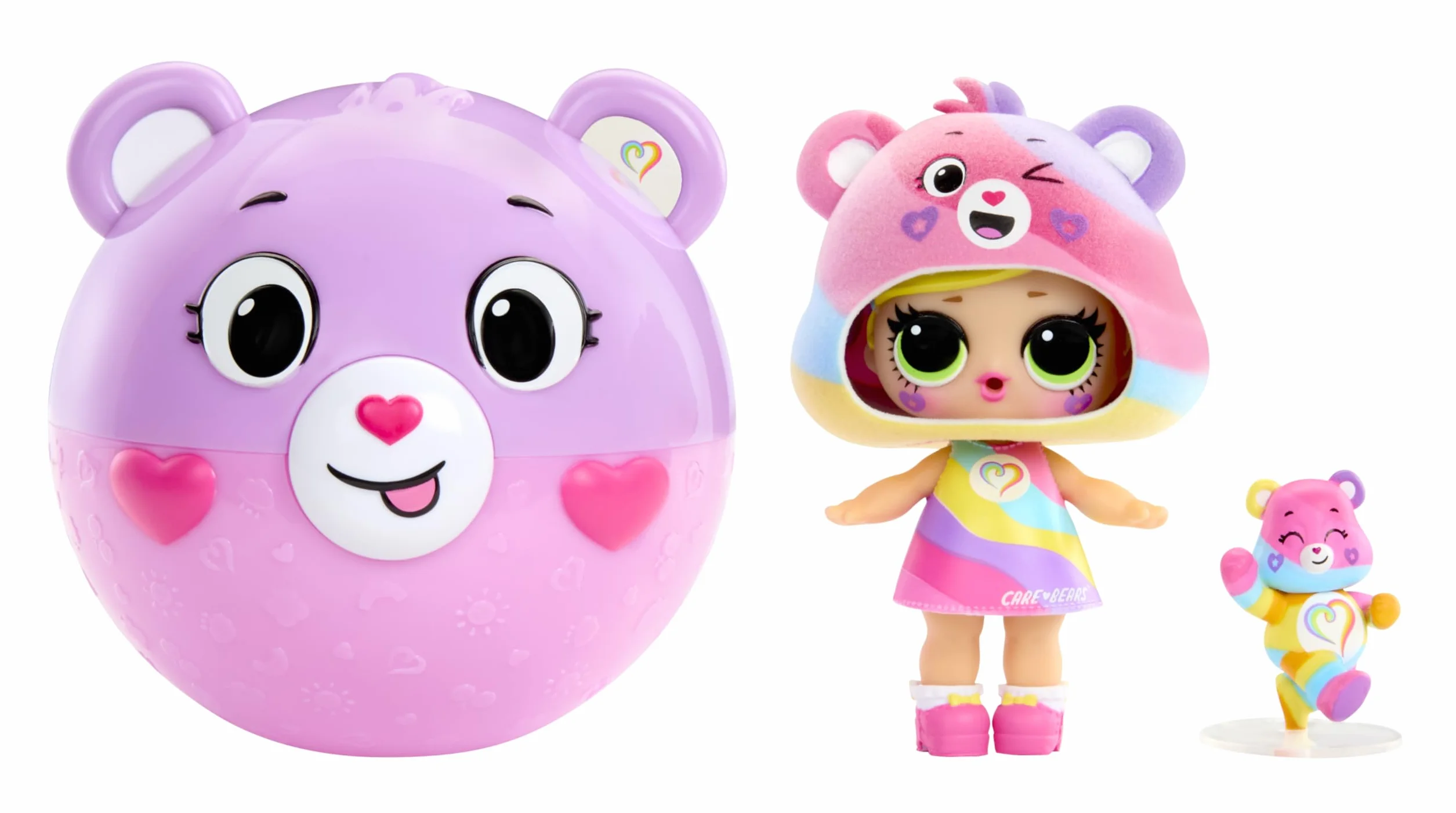 L.O.L. Surprise! Loves Care Bears Tots - Include 1 Bambola, Fornita con Abiti e Accessori, Palla a Forma di Orsetto, Confezione Cieca, Colleziona Tutte e 6 le Bambole
