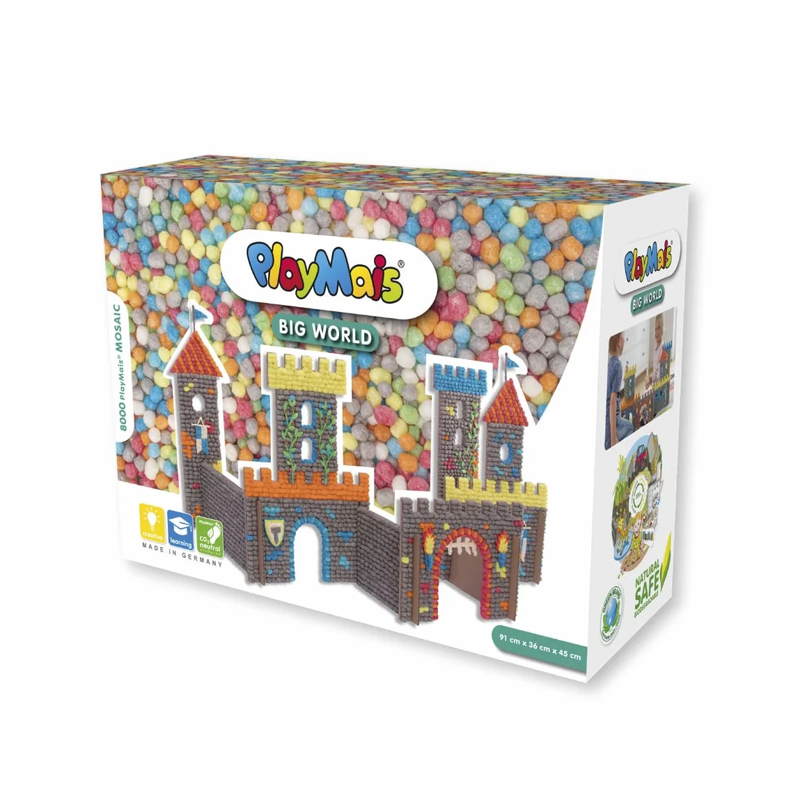 PlayMais® MOSAIC BIG WORLD CASTLE - Kit fai da te per bambini dai 3 anni in su, giocattolo per abilità motorie con 8.000 PlayMais per fai da te e appr...