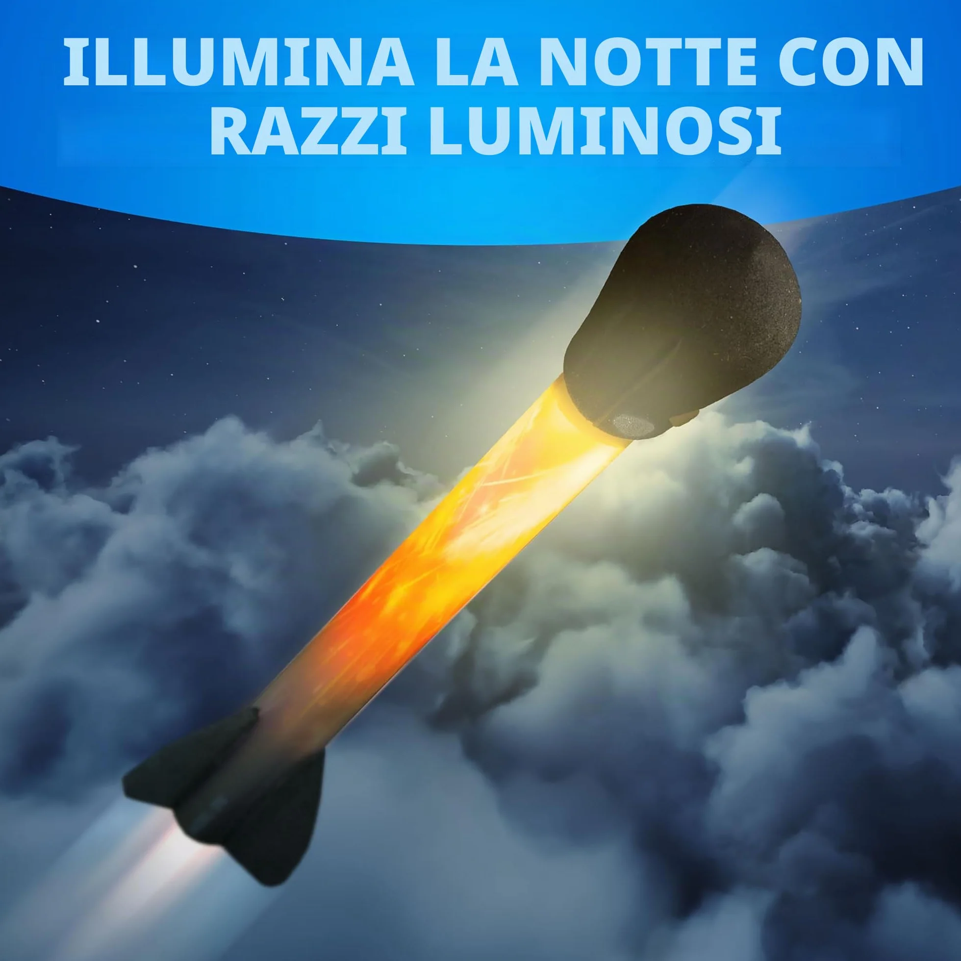 National Geographic Razzo ad Aria per Bambini – Lanciatore di Razzi LED, Salta e Lancia Razzi in Schiuma Fino a 30,5 Metri, Giochi all'Aperto