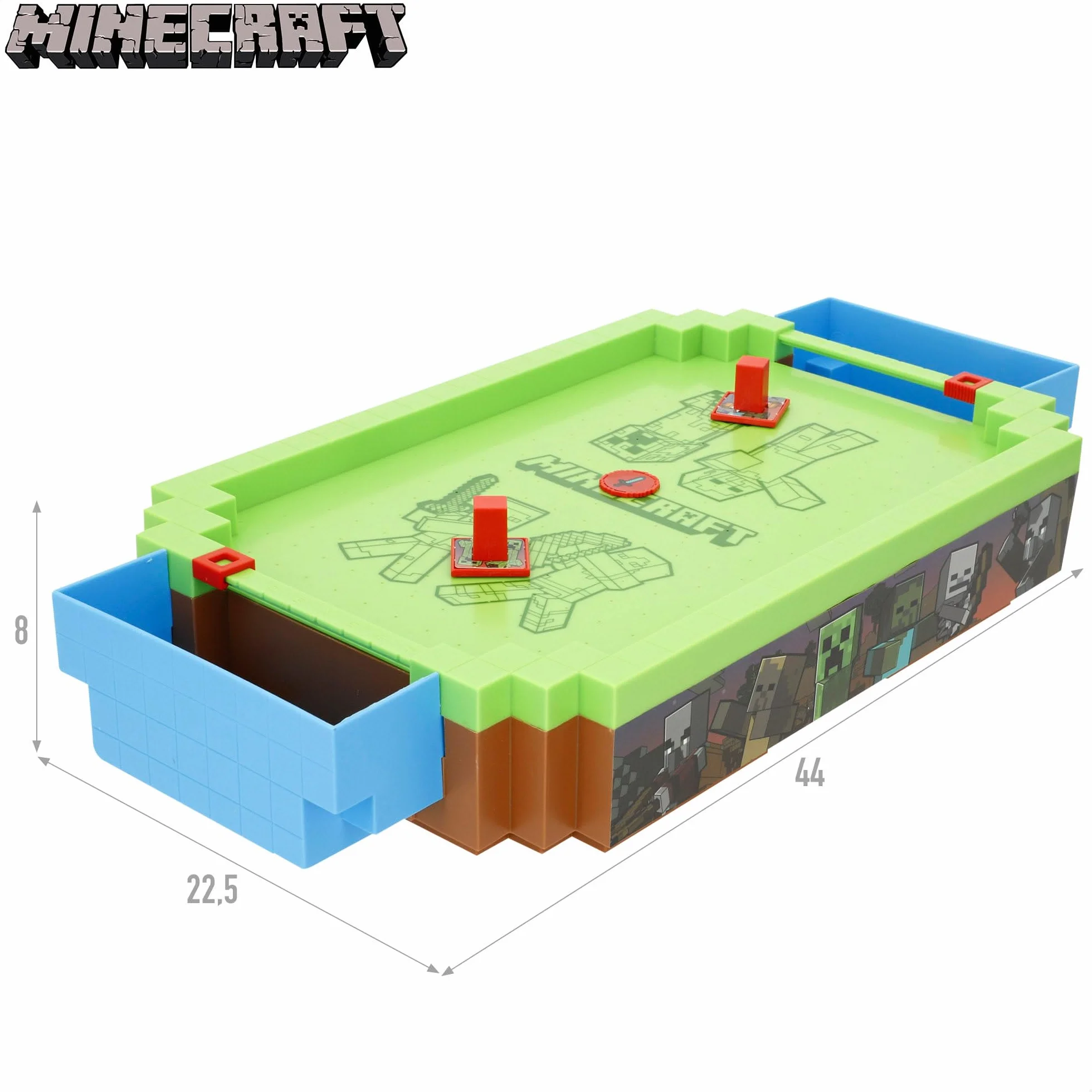 COLORBABY Minecraft Air Hockey Tavolo elettronico, Overworld, Superficie Aria, Segnalibro, Design Premium, Licenza ufficiale, Giochi da tavolo elettronici, Giochi da collezione, Bambini, Adulti (77715