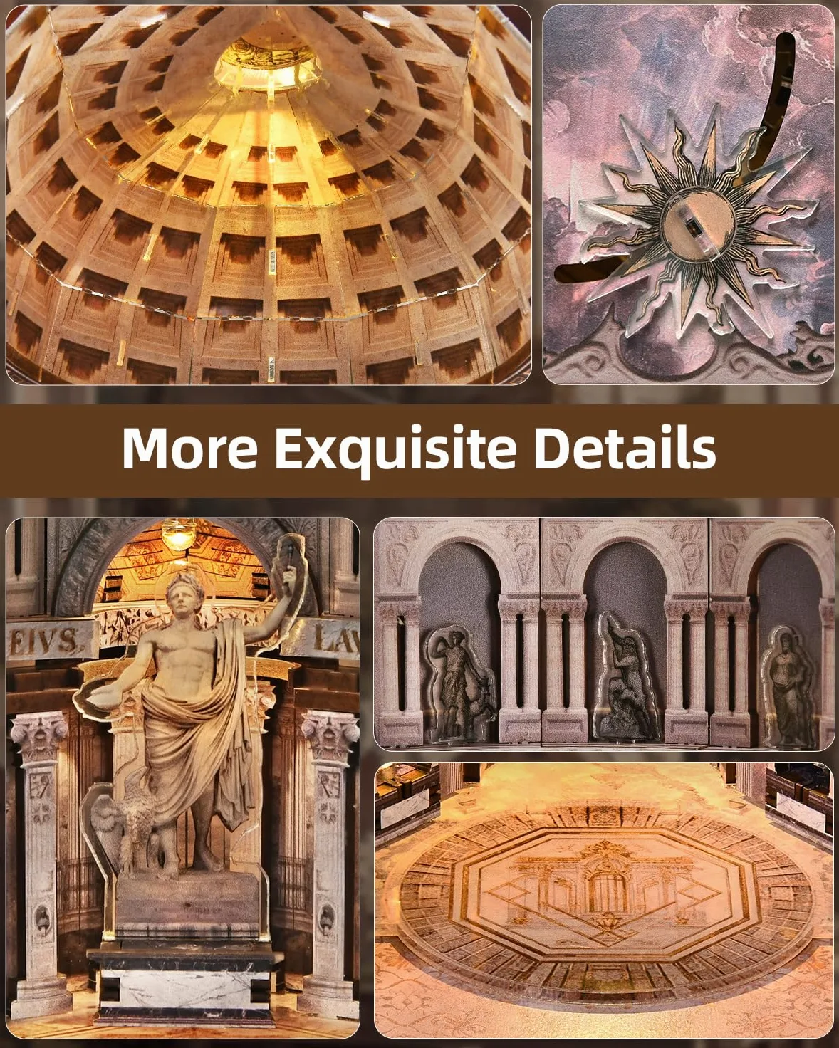 MiniCity Book Nook Kit fai da te, casa in miniatura con LED, puzzle 3D per adulti, mini casa delle bambole come libreria, libreria in miniatura, kit creativo per adulti, regalo per adulti (Pantheon)
