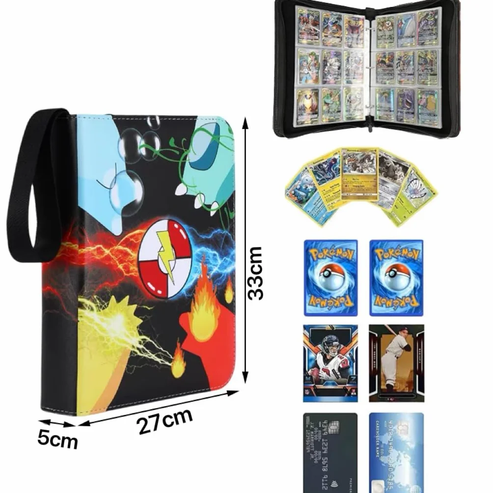 Album per cromos carte da collezione per giochi di carte collezionabilidi 1080 buste da gioco,per TCG,regalo per ragazzi e ragazze,album toploader per pokemon tcg